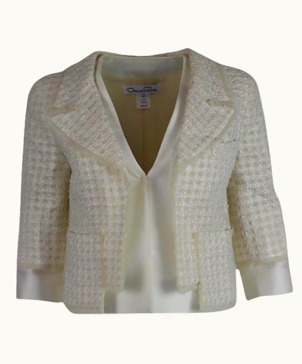 Oscar De La Renta Oscar De La Renta 2010 Cotton Blend Tweed Jacket Uk