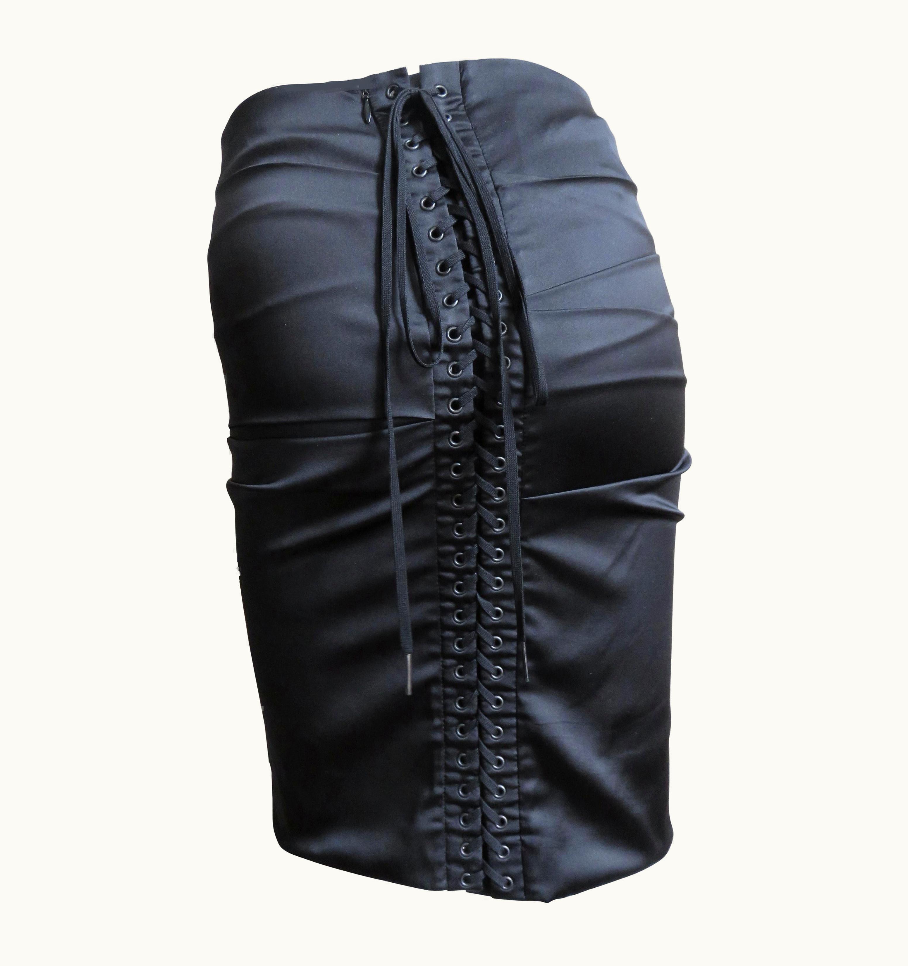 Dolce & Gabbana Dolce & Gabbana Lace Up Silk Skirt UZ0604166