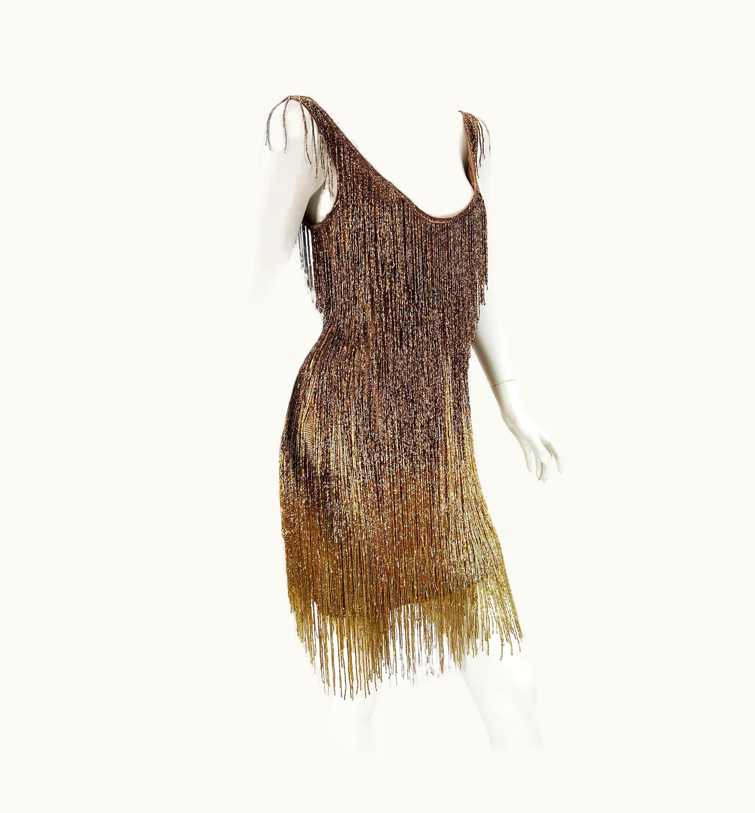 Roberto Cavalli Iconic Museum Roberto Cavalli Fringe Beaded Dress As Seen On Taylor Swift It