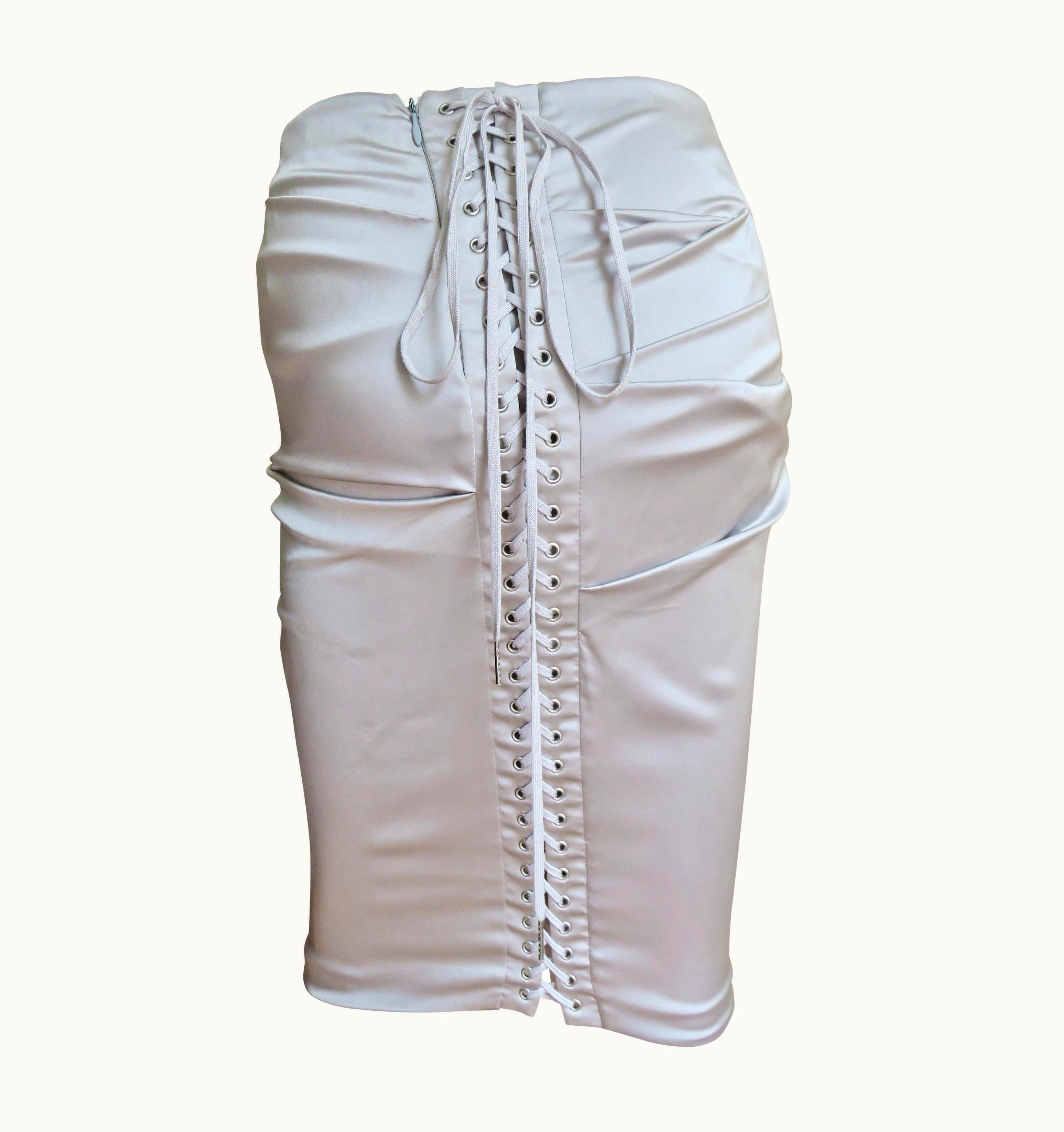 Dolce & Gabbana Dolce & Gabbana Lace Up Silk Skirt UZ0604168