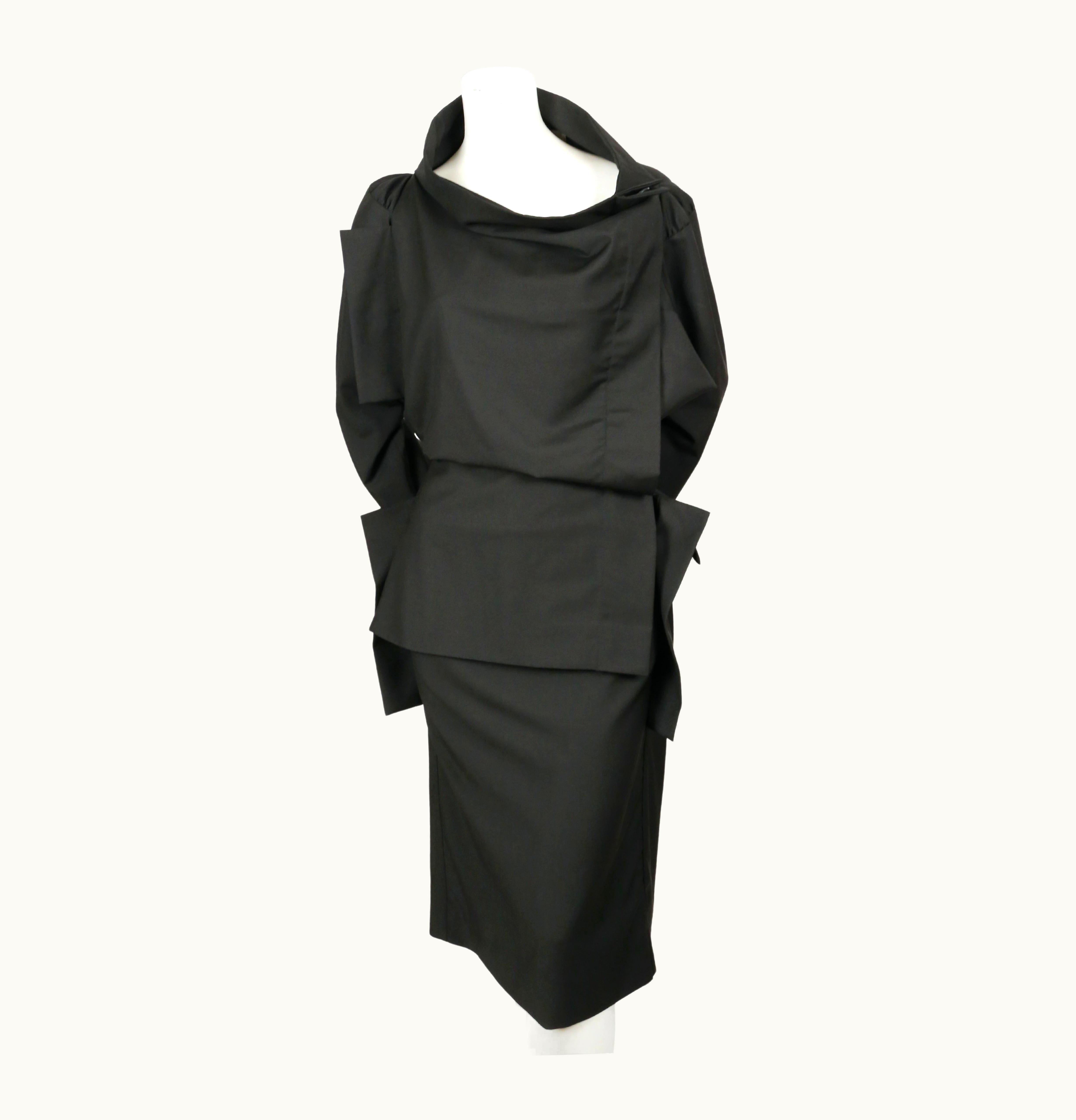 Vivienne Westwood Vivienne Westwood Black Draped Top And Skirt Suit