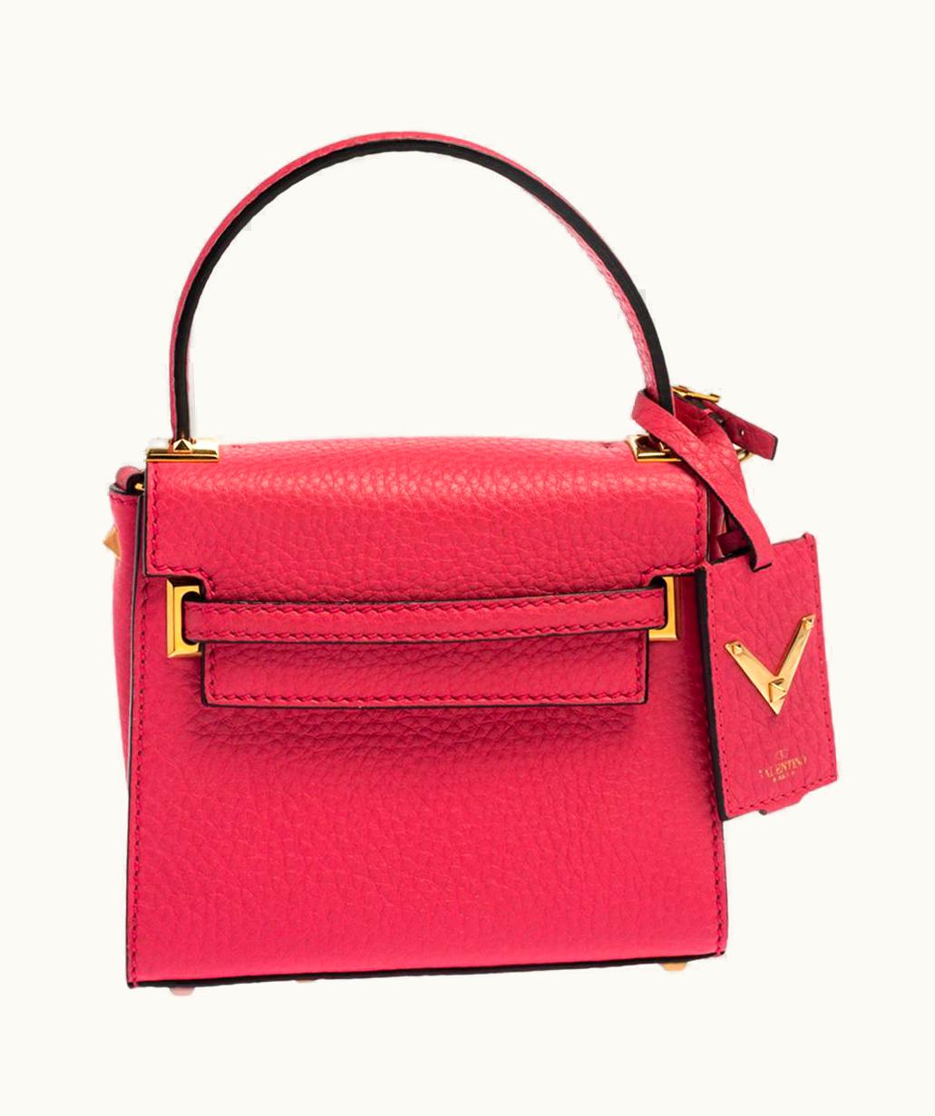 Valentino Valentino Fuchsia Leather Mini My Rockstud Crossbody Bag UZ0604235