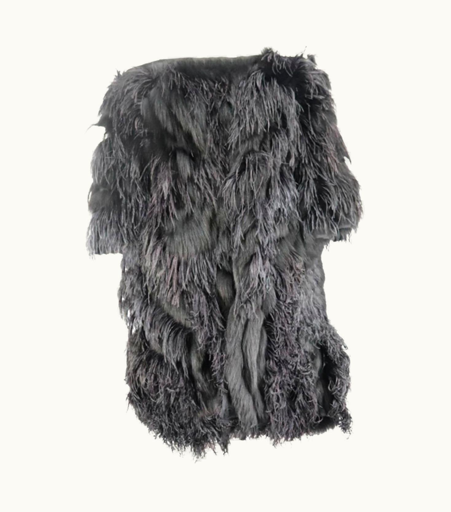 Oscar De La Renta Oscar De La Renta Shadow Fox Fur And Feather Coat Uk