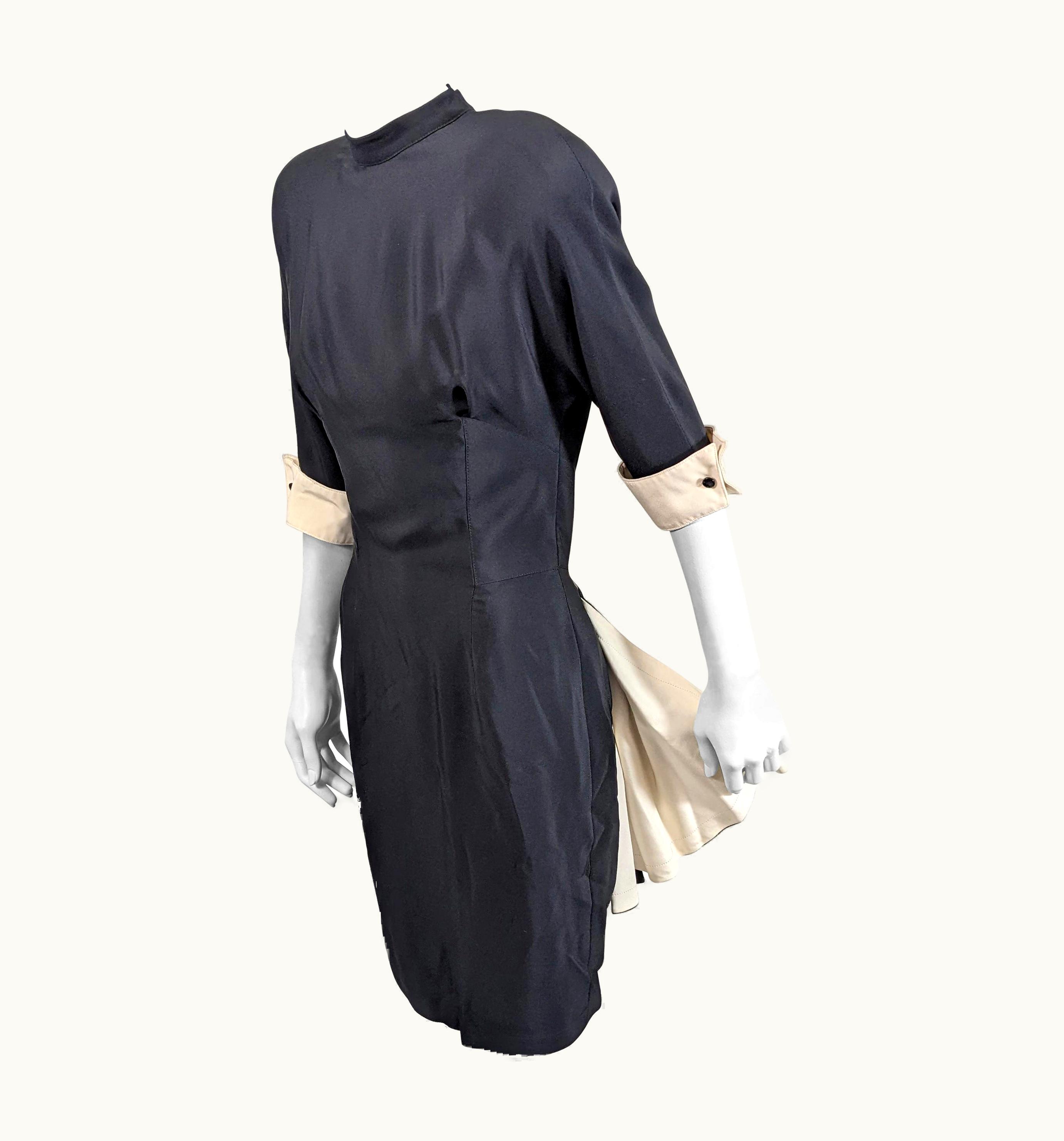 Mugler Thierry Mugler Cocktail Dress With Pleated Fan Peplum