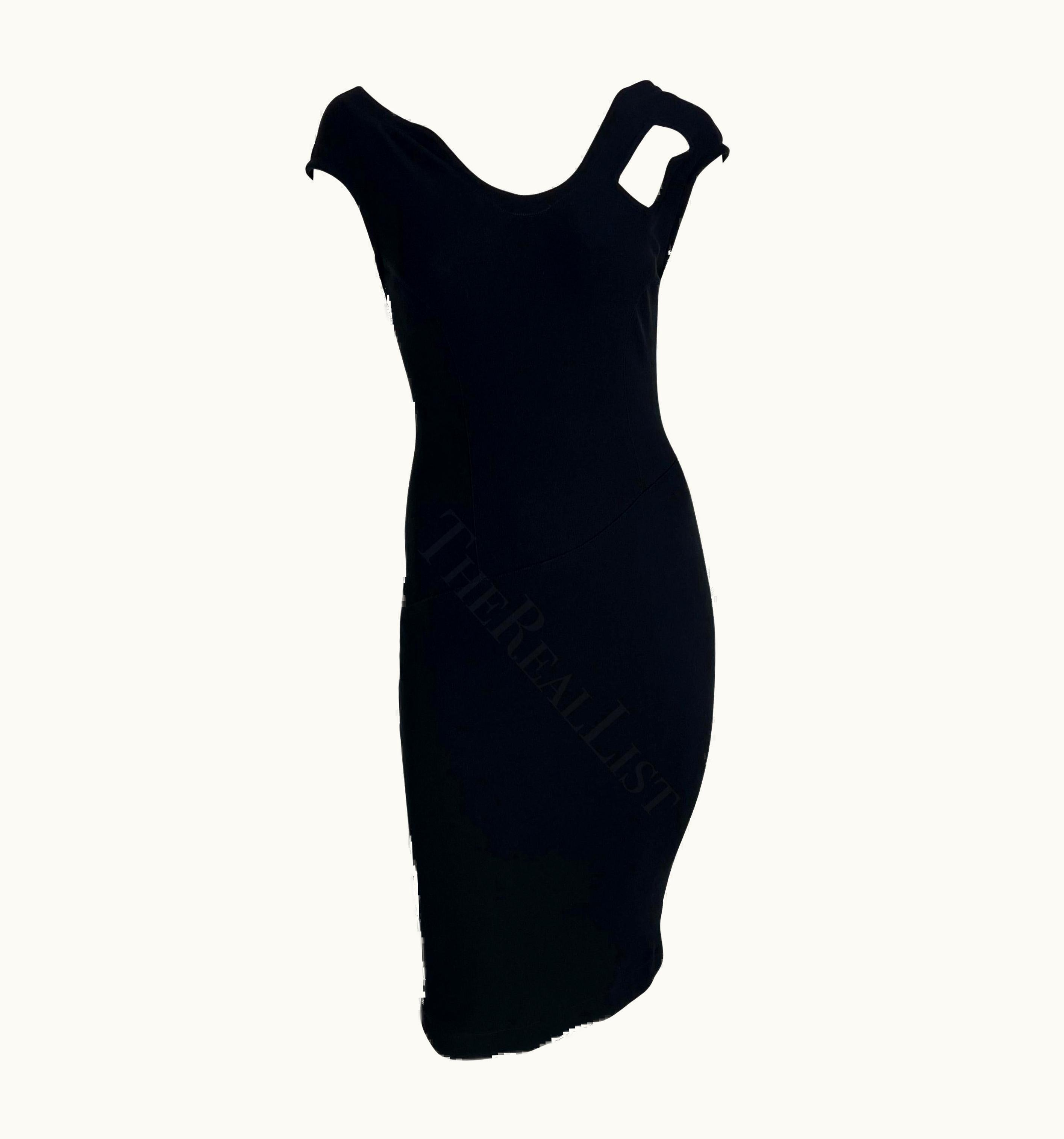 Mugler 1990s Thierry Mugler Black Knit Cut Out Abstract Dress