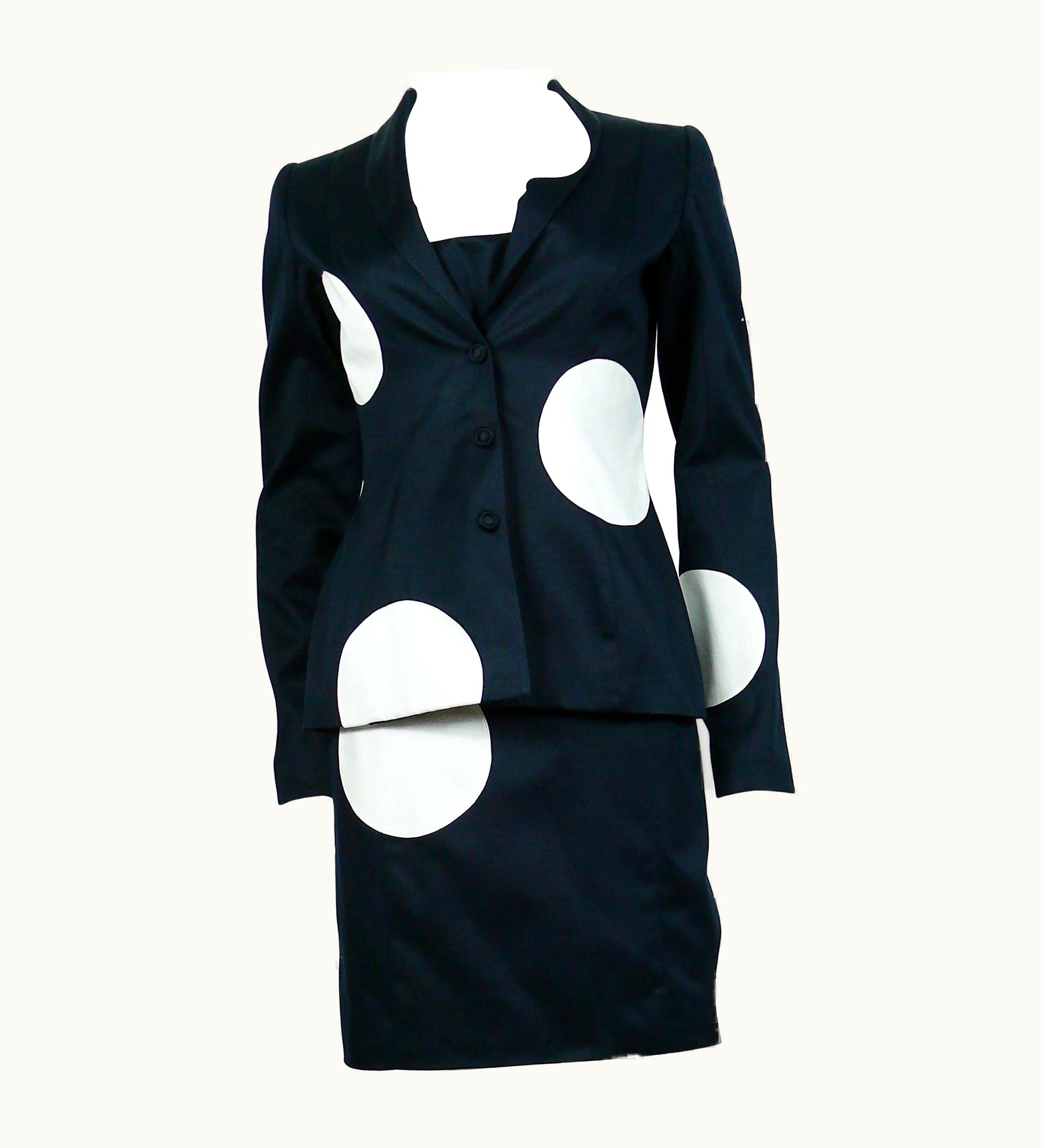 Mugler Thierry Mugler Vintage Polka Dot Bustier Dress And Blazer Suit