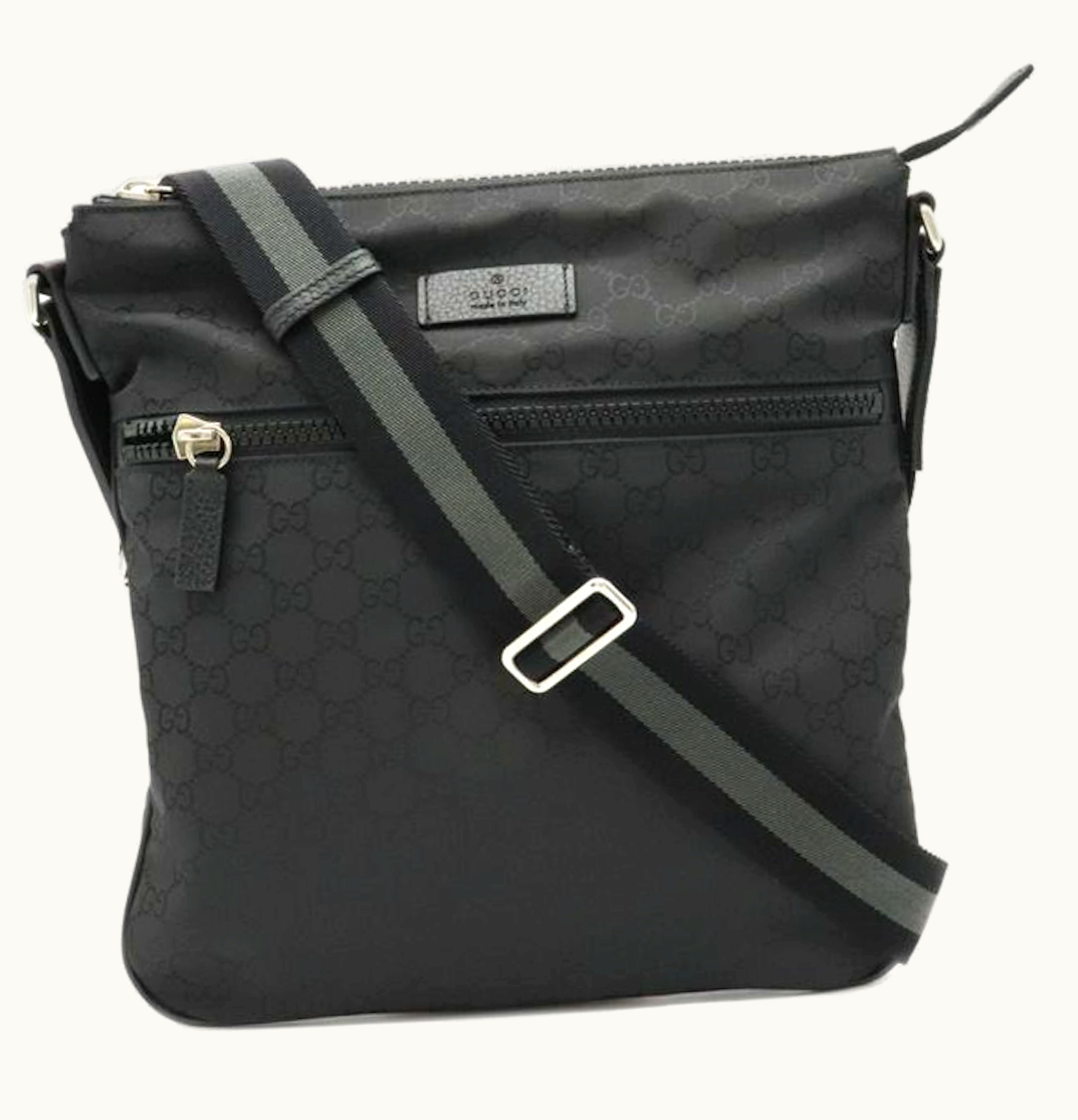 Gucci Gucci GG Messenger Bag Guccissima Black