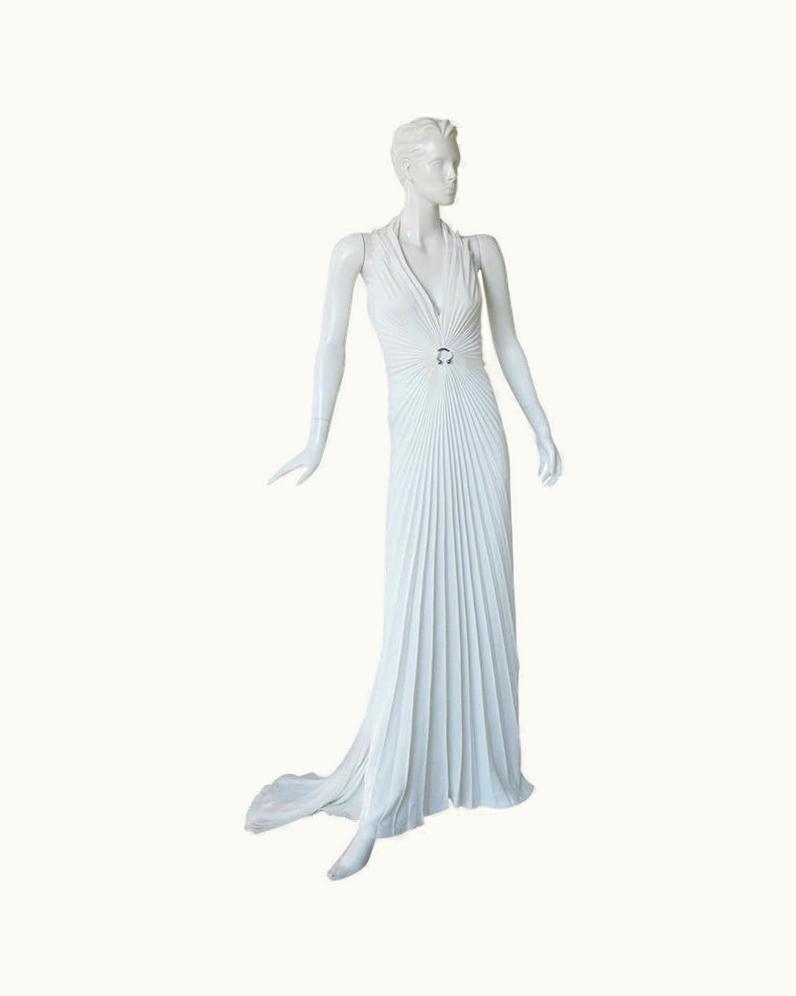 Mugler Thierry Mugler Iconic Old Hollywood 1930' Inspired Dress Gown Wing Fin Accents