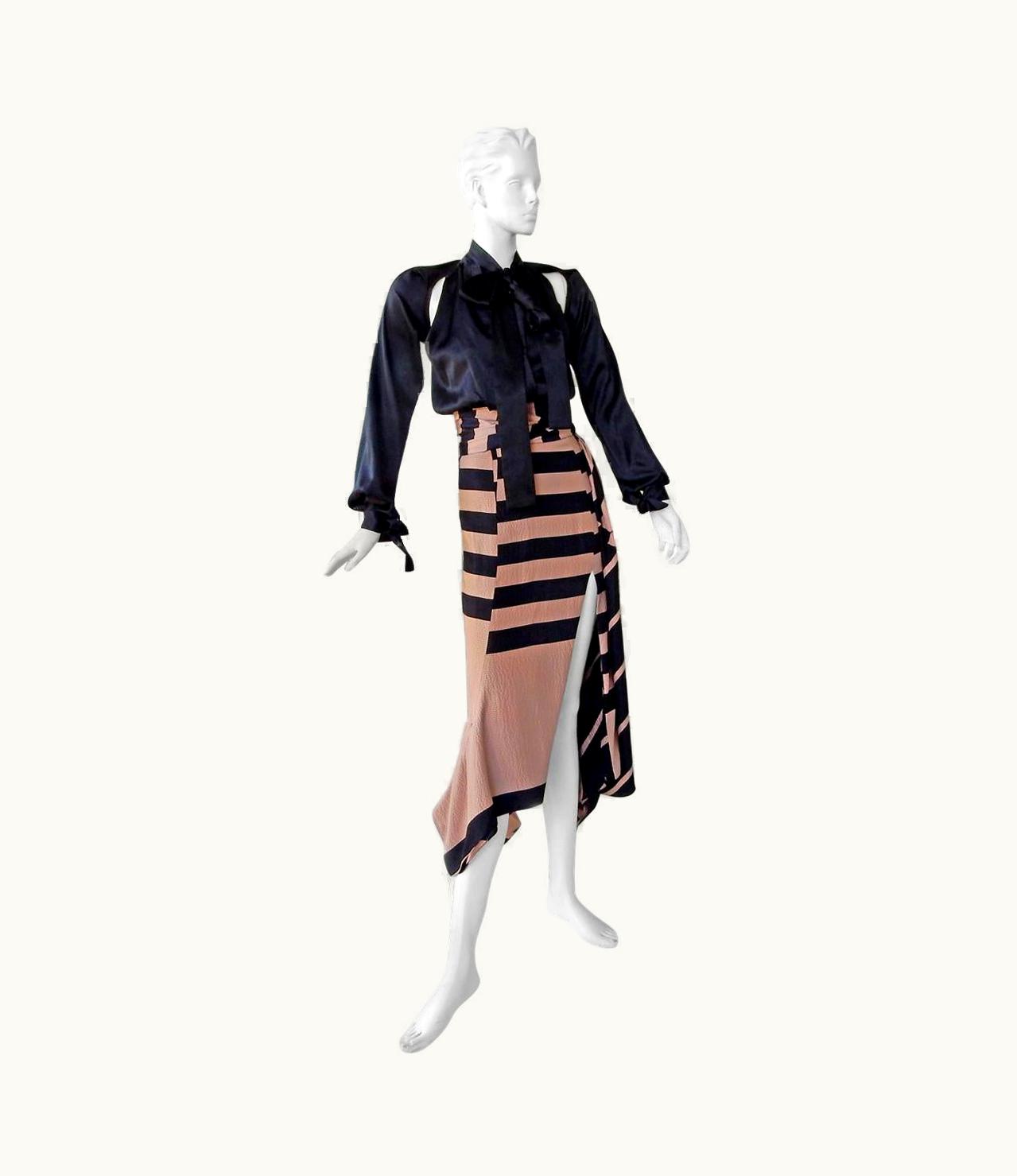 Mugler Nwt Juan Carlos Obando Cool Cut-Out Wrap Silk Dress Mugler