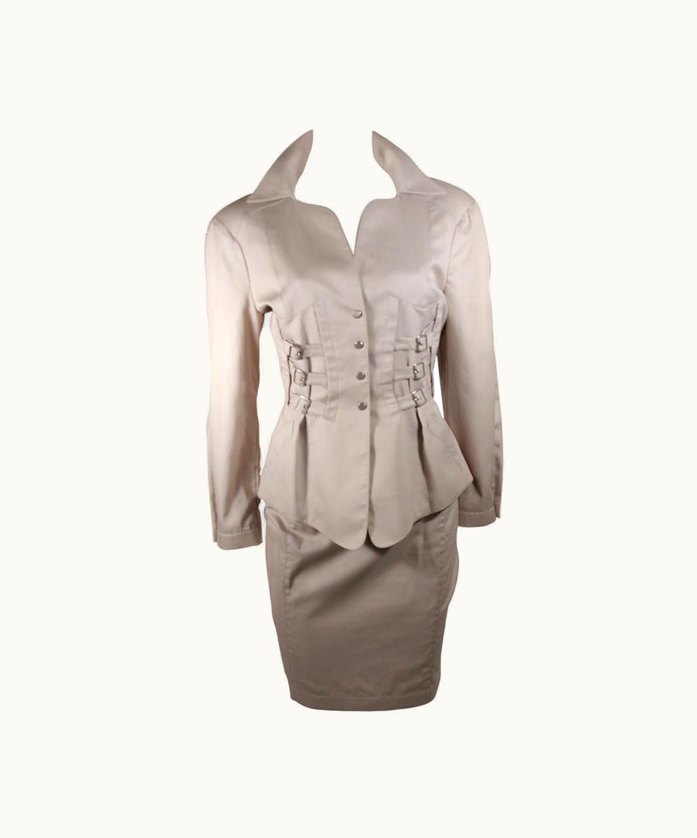 Mugler Thierry Mugler Khaki Military And Safari Style Suit