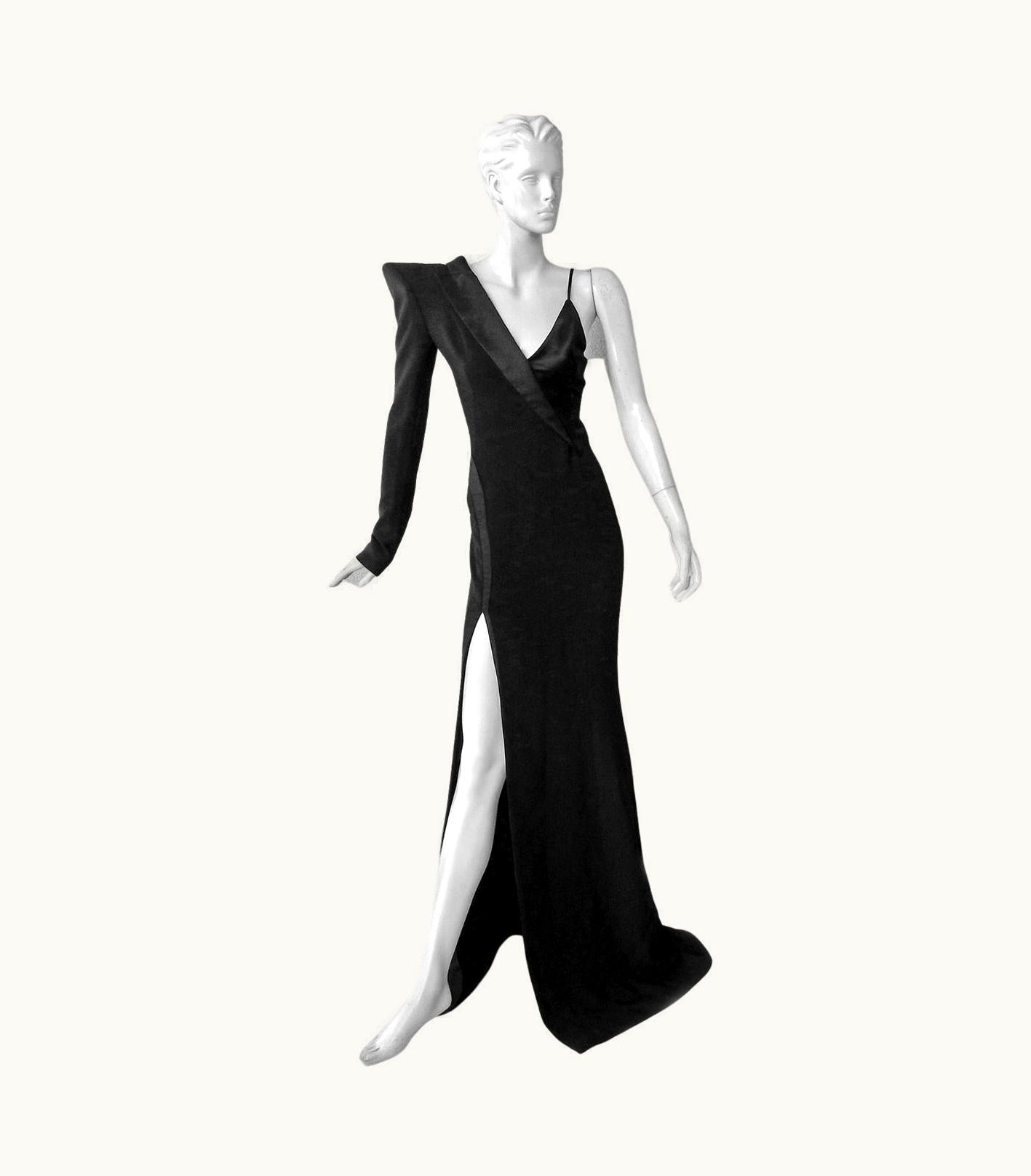 Mugler Mugler Iconic Sleek & Chic Tux Dress Gown Wow! Nwt!