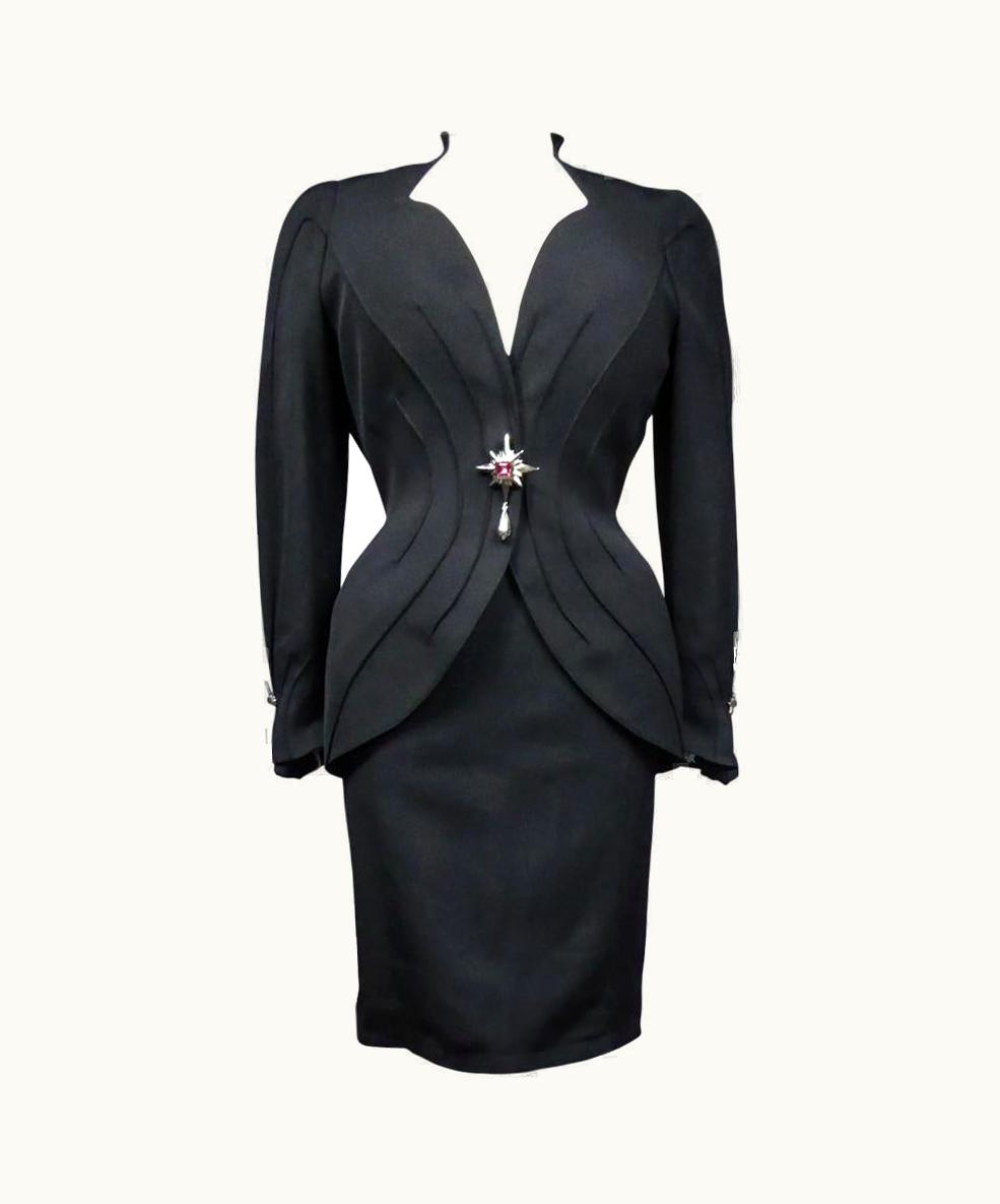 Mugler Skirt And Jacket'Bar Set By Thierry Mugler Circa 1995