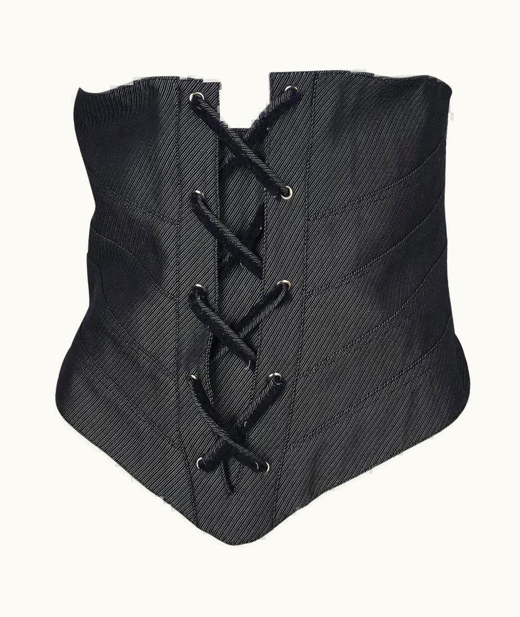 Mugler Thierry Mugler Denim Corset Bustier