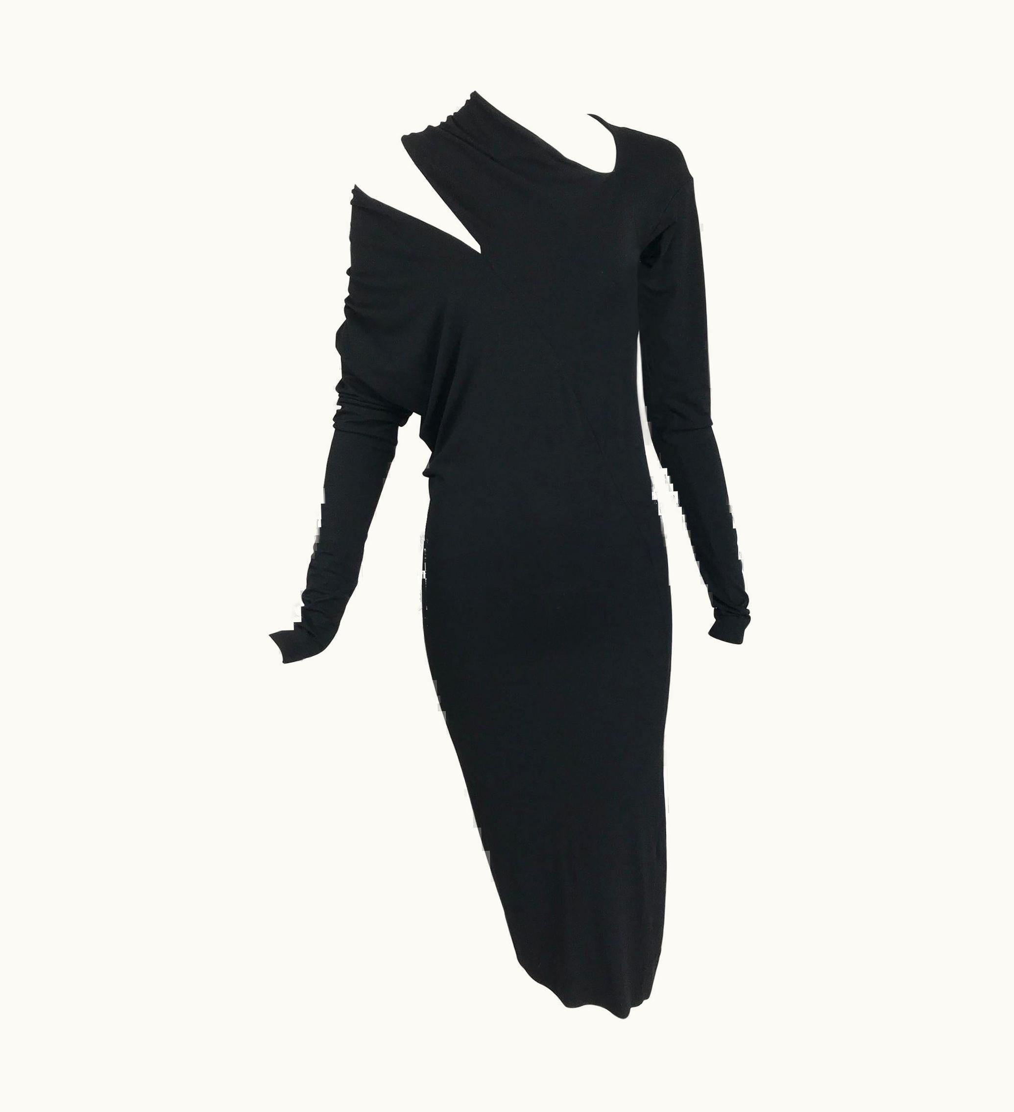 Vivienne Westwood Vivienne Westwood Anglomaina Black Timans Asymmetric Jersey Dress
