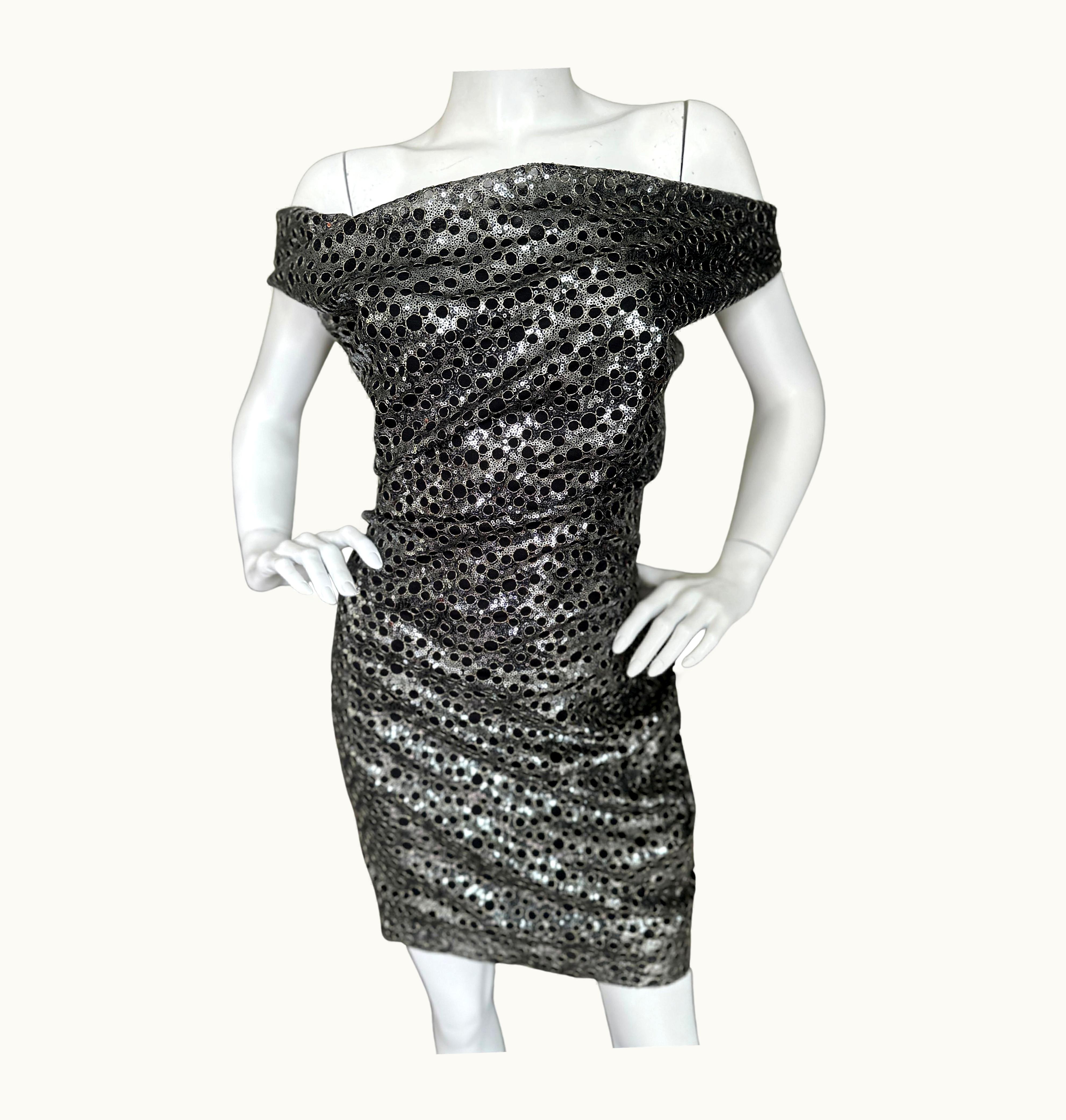 Vivienne Westwood Vivienne Westwood Gold Label Sequin Off The Shoulder Mini Dress