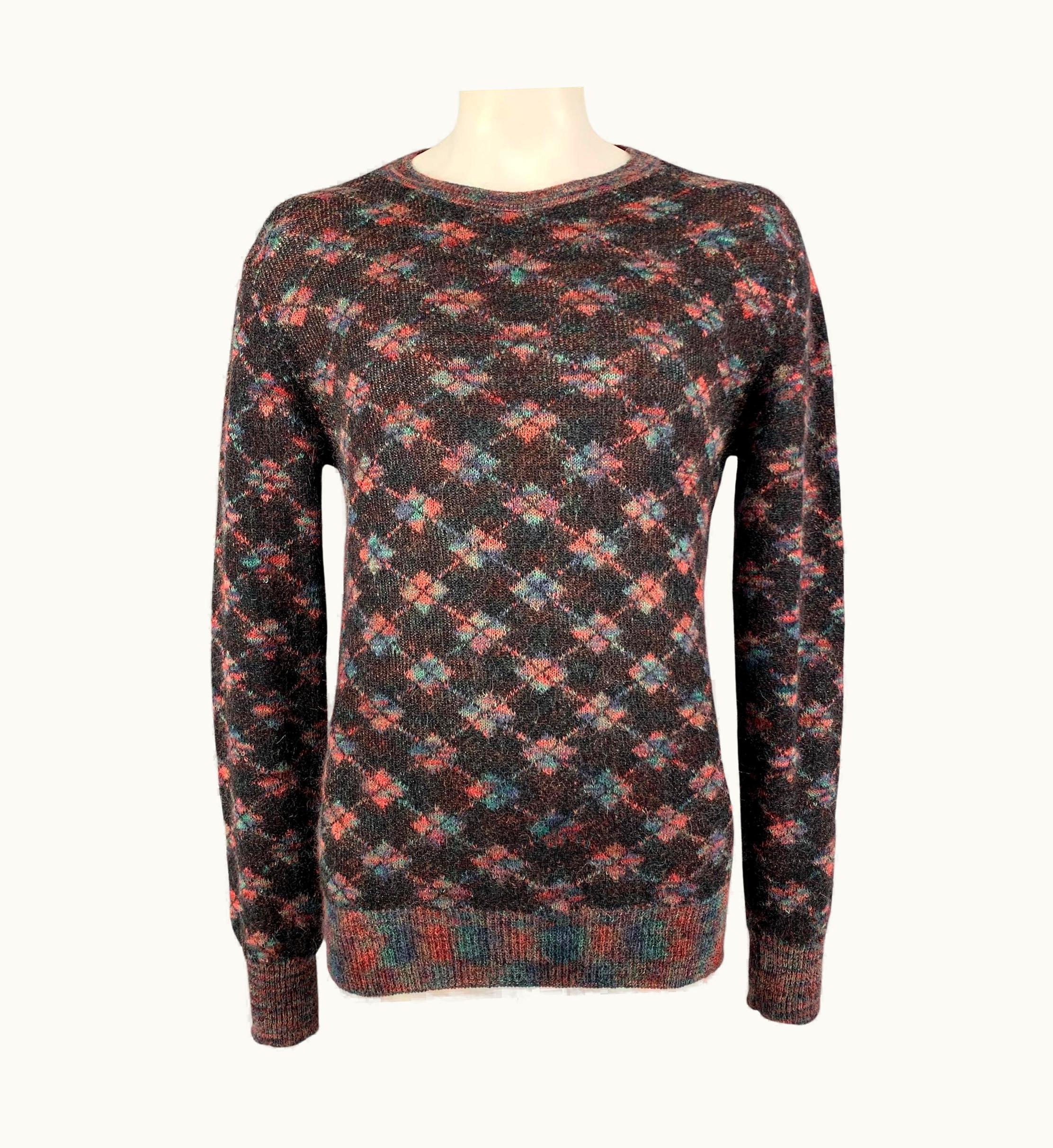 Vivienne Westwood Vivienne Westwood S/Sxl Brown Multi-Color Knit Wool Mohair Sweater