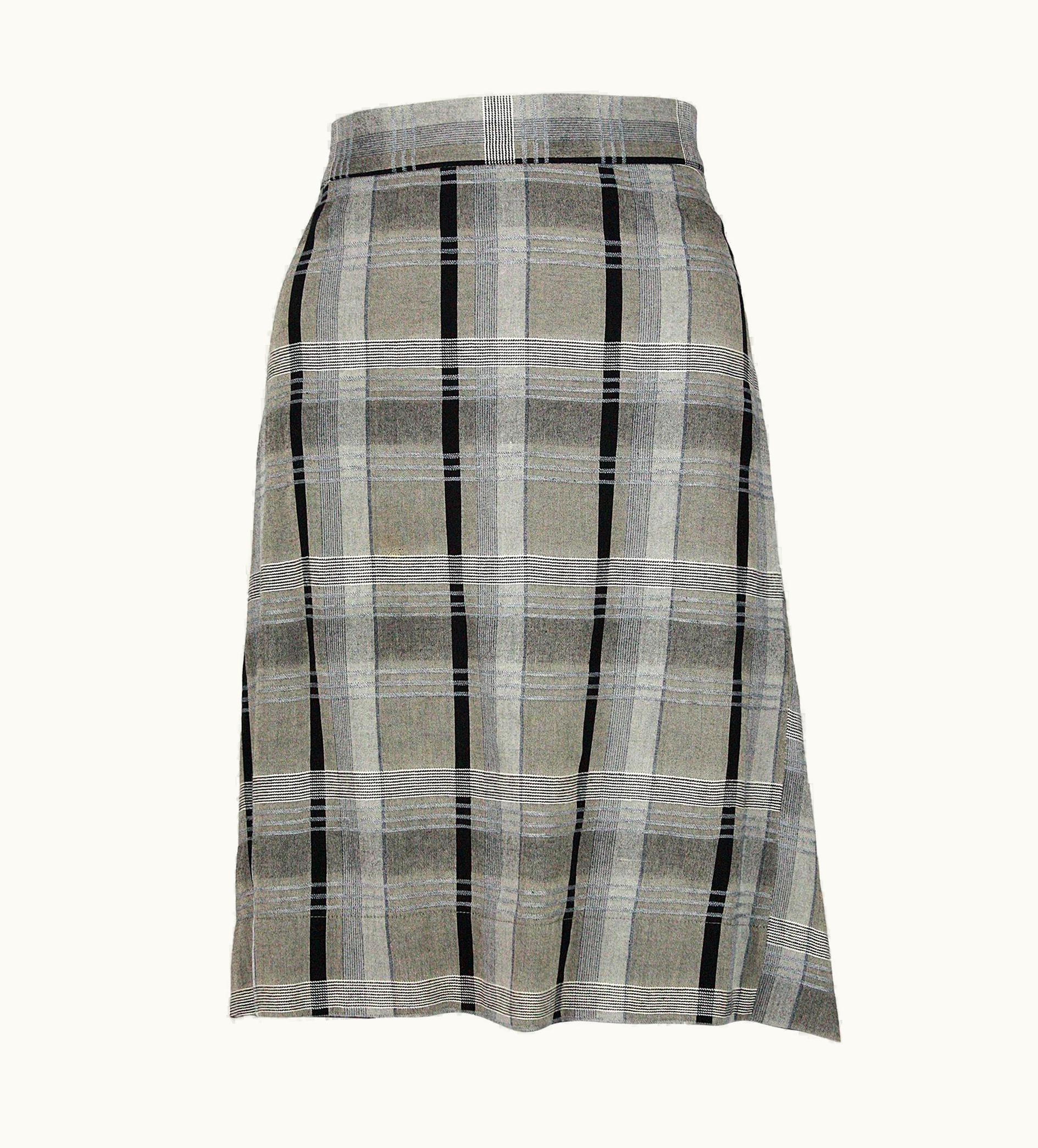 Vivienne Westwood Vivienne Westwood Anglomania Grey And Black Plaid Skirt