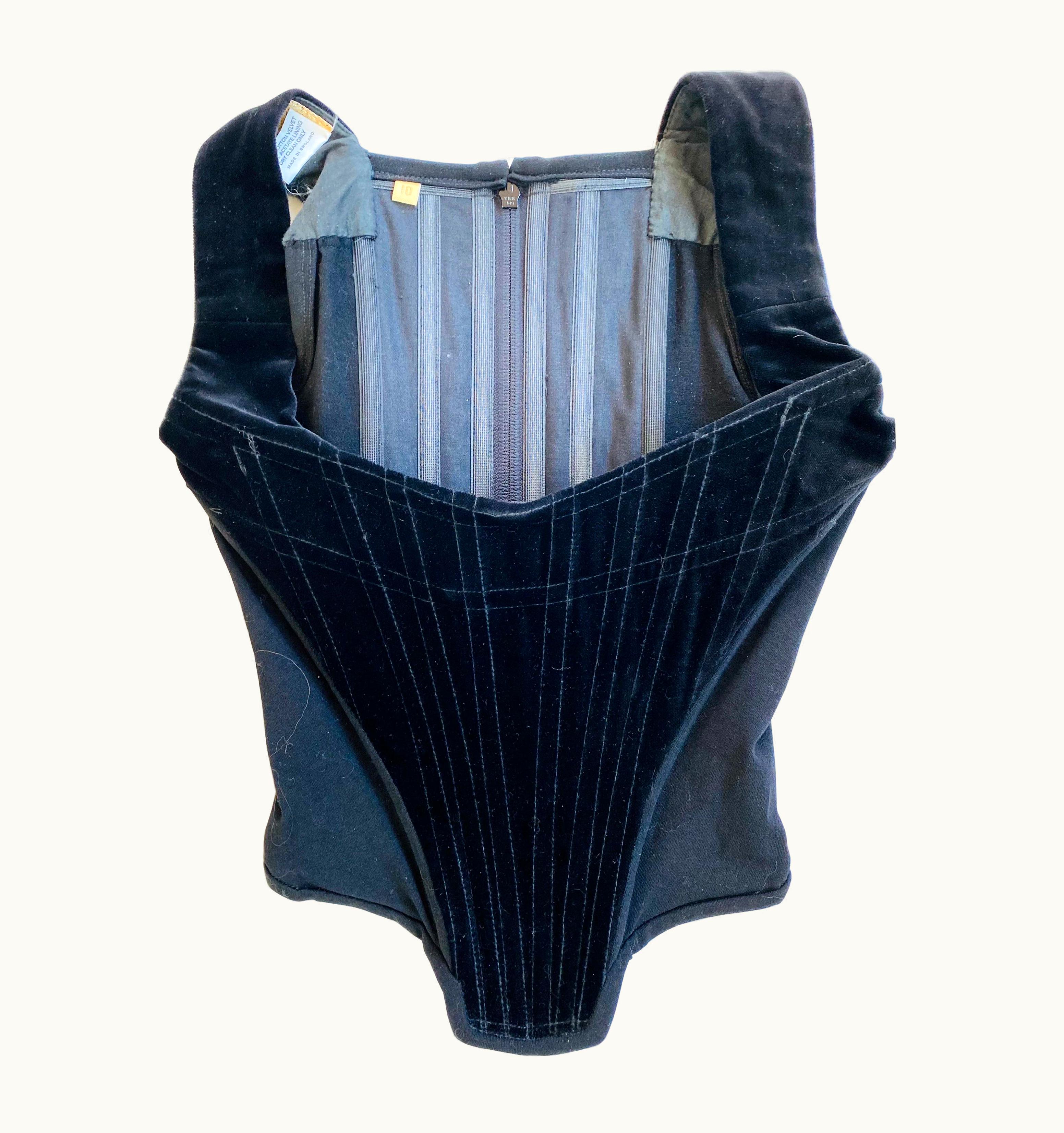 Vivienne Westwood Vivienne Westwood 1990s Iconic Black Velvet Corset Gold Label