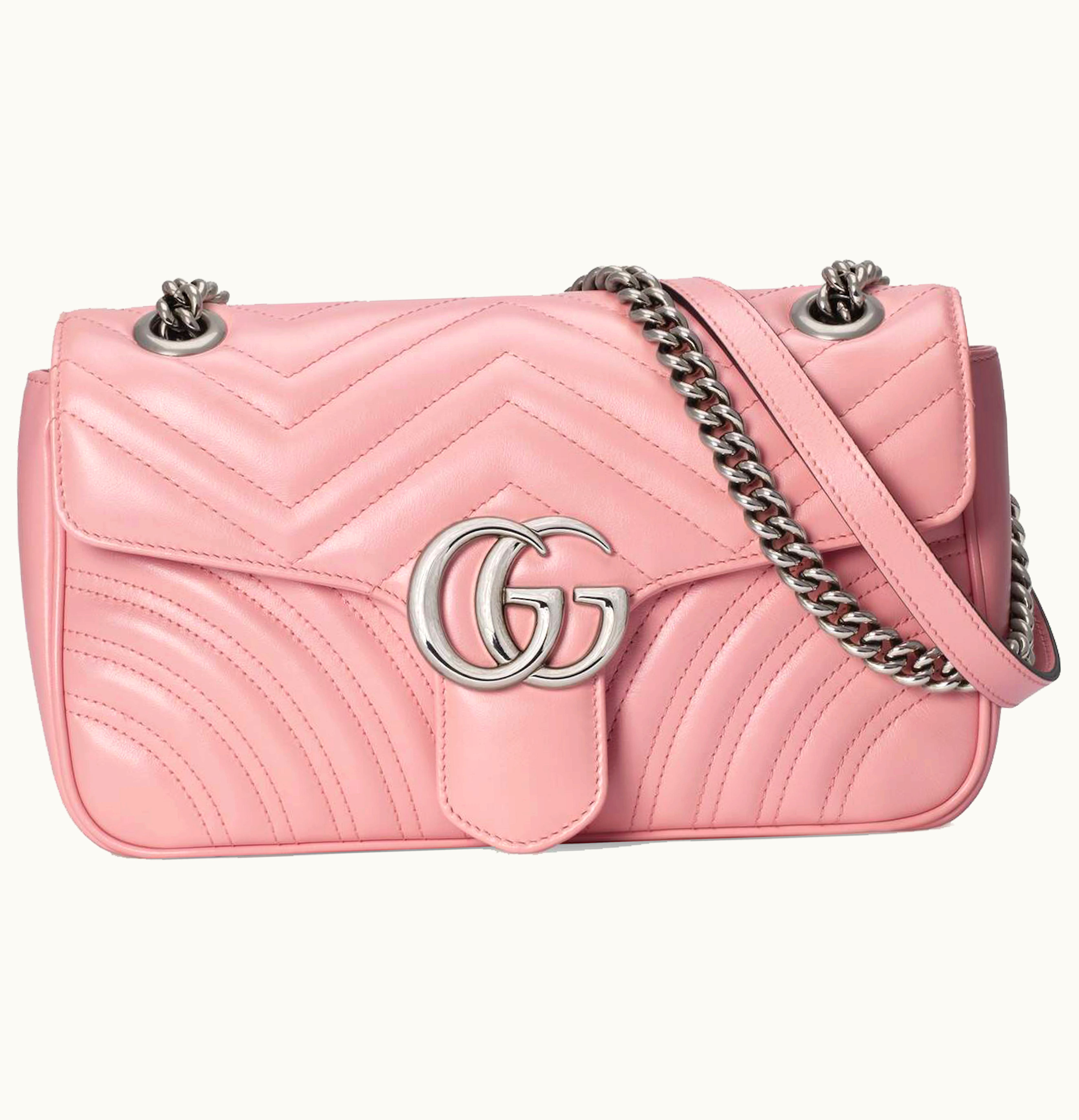 Gucci Gucci Marmont Shoulder Bag GG Small Pastel Pink