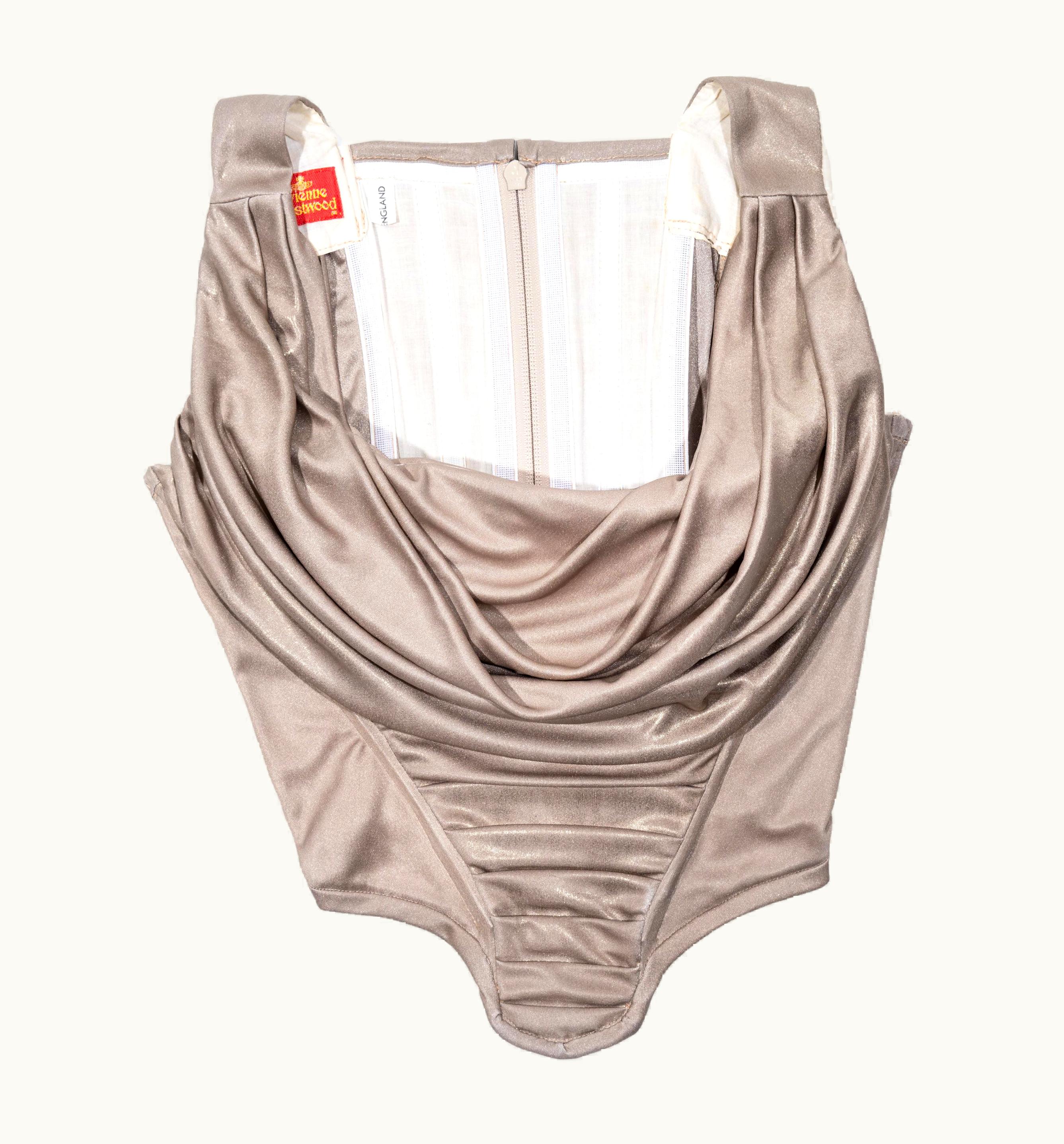 Vivienne Westwood Vivienne Westwood Taupe Jersey Draped Corset, S/S 1988