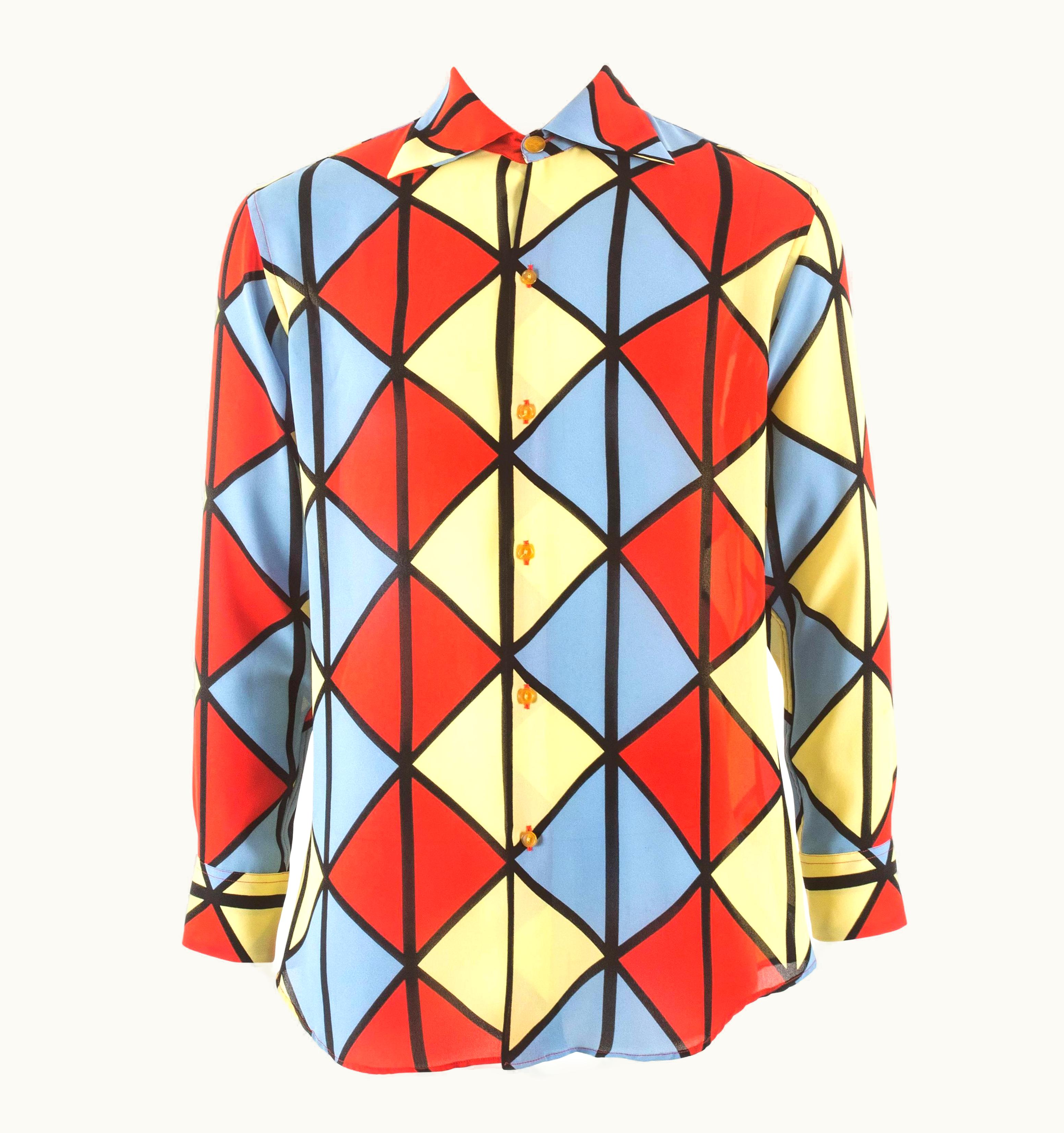 Vivienne Westwood Vivienne Westwood Autumn-Winter 1989 Men' 'Voyage To Cythera' Harlequin Shirt