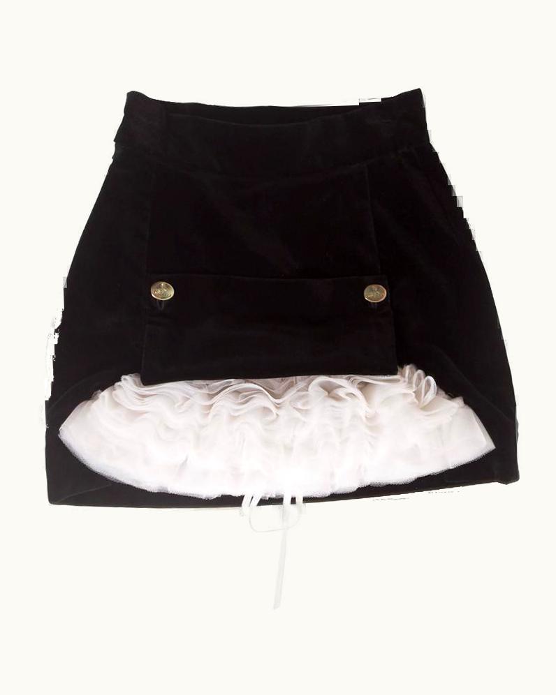 Vivienne Westwood Vivienne Westwood Black Velvet Mini Skirt With Crinoline, Circa 1991