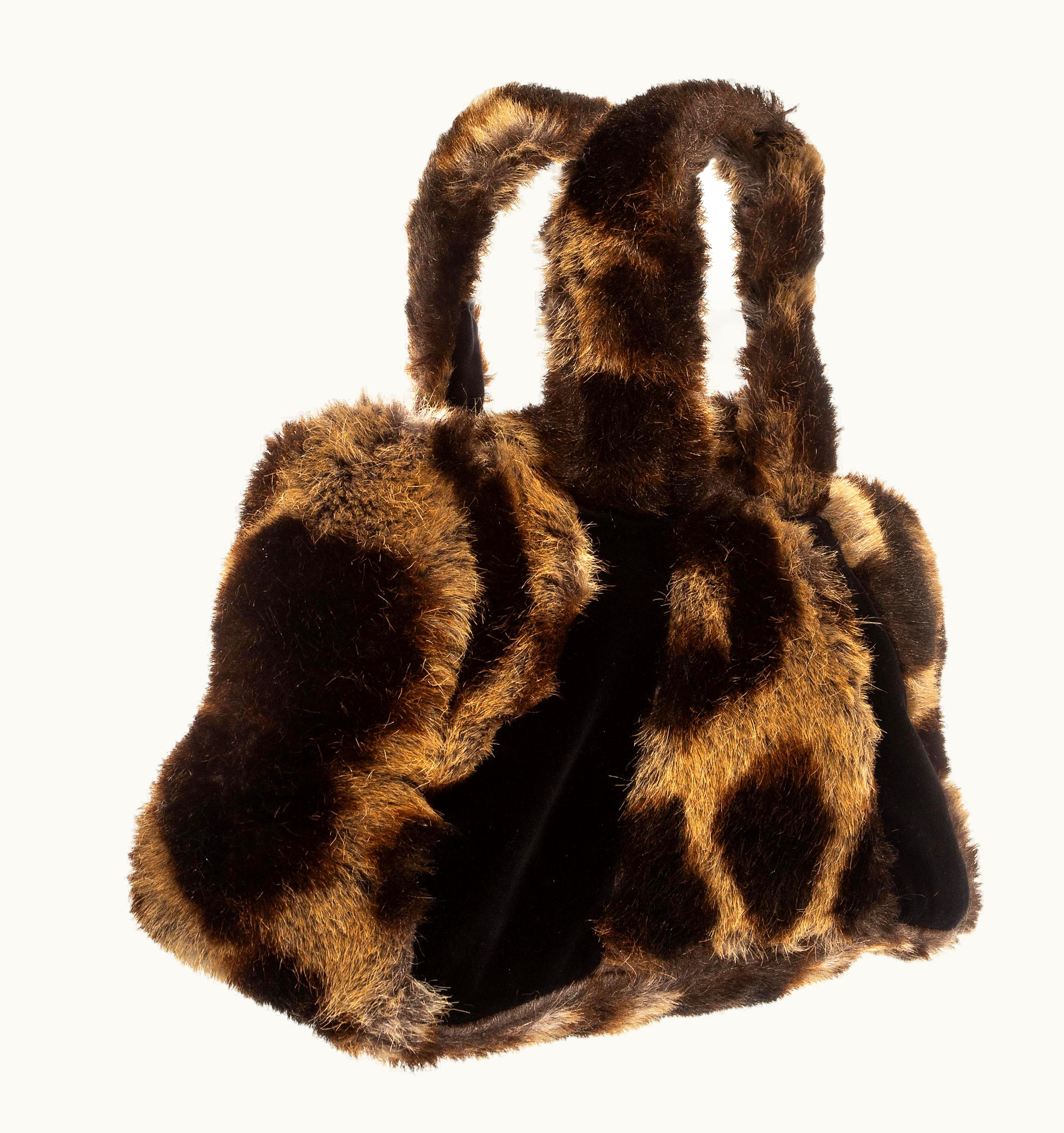 Vivienne Westwood Vivienne Westwood Faux Fur Animal Print Hand Bag, AW 1991