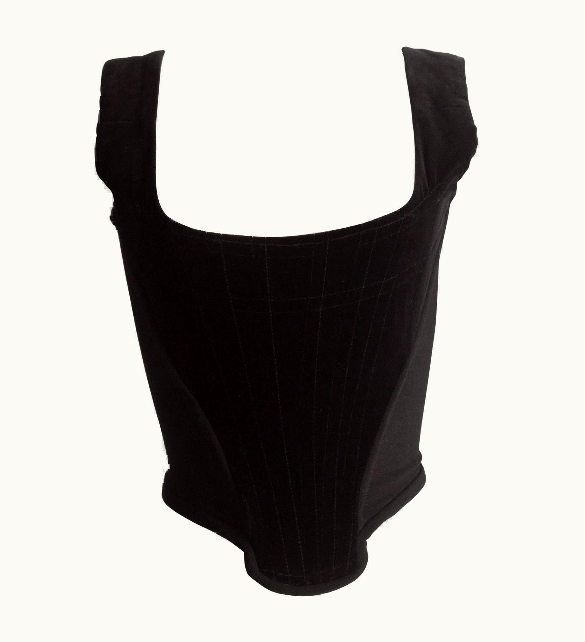 Vivienne Westwood Vivienne Westwood Black Velvet And Wool Corset, Circa 1993