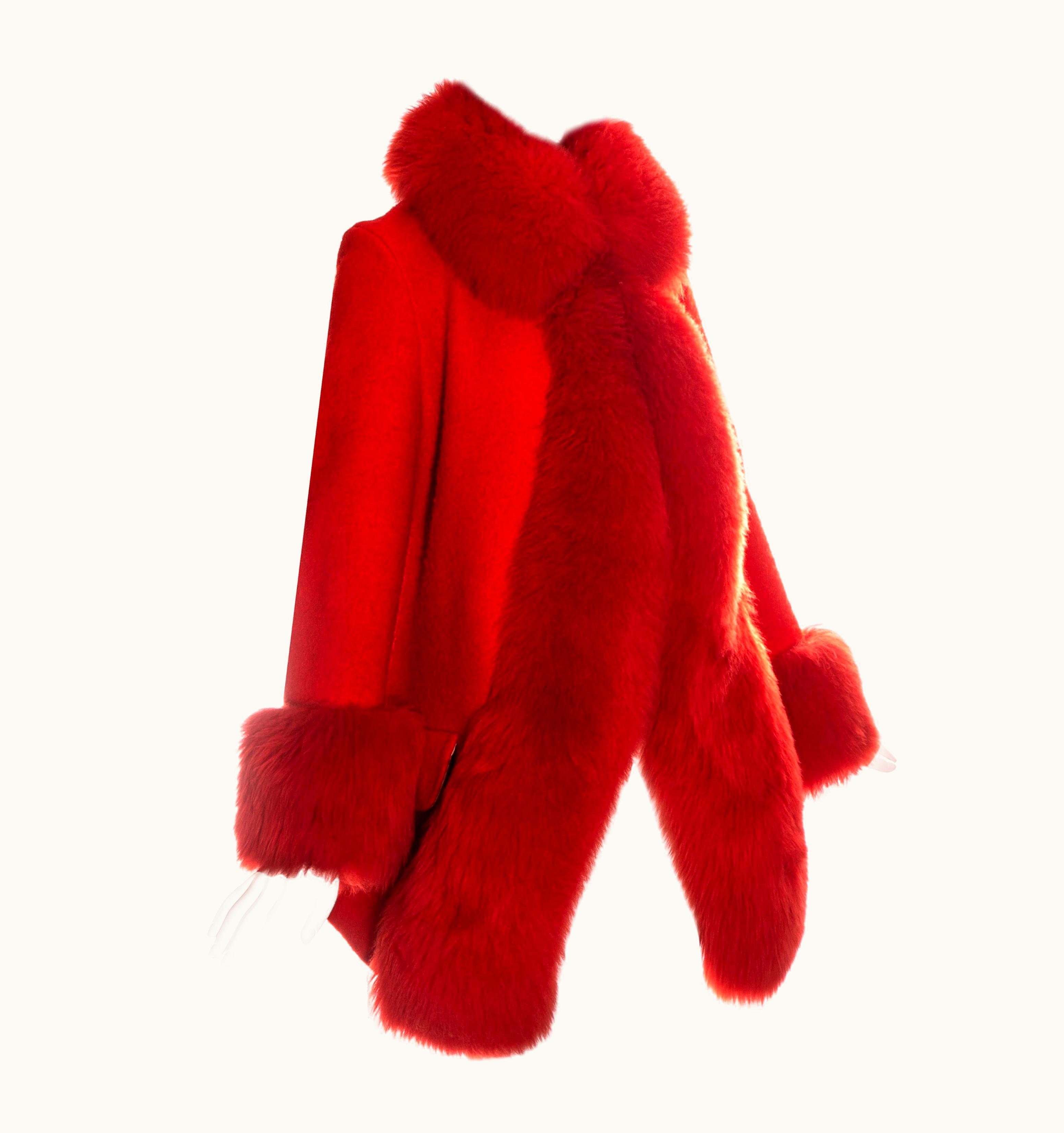Vivienne Westwood Vivienne Westwood Red Wool Shearling Coat, AW 1994