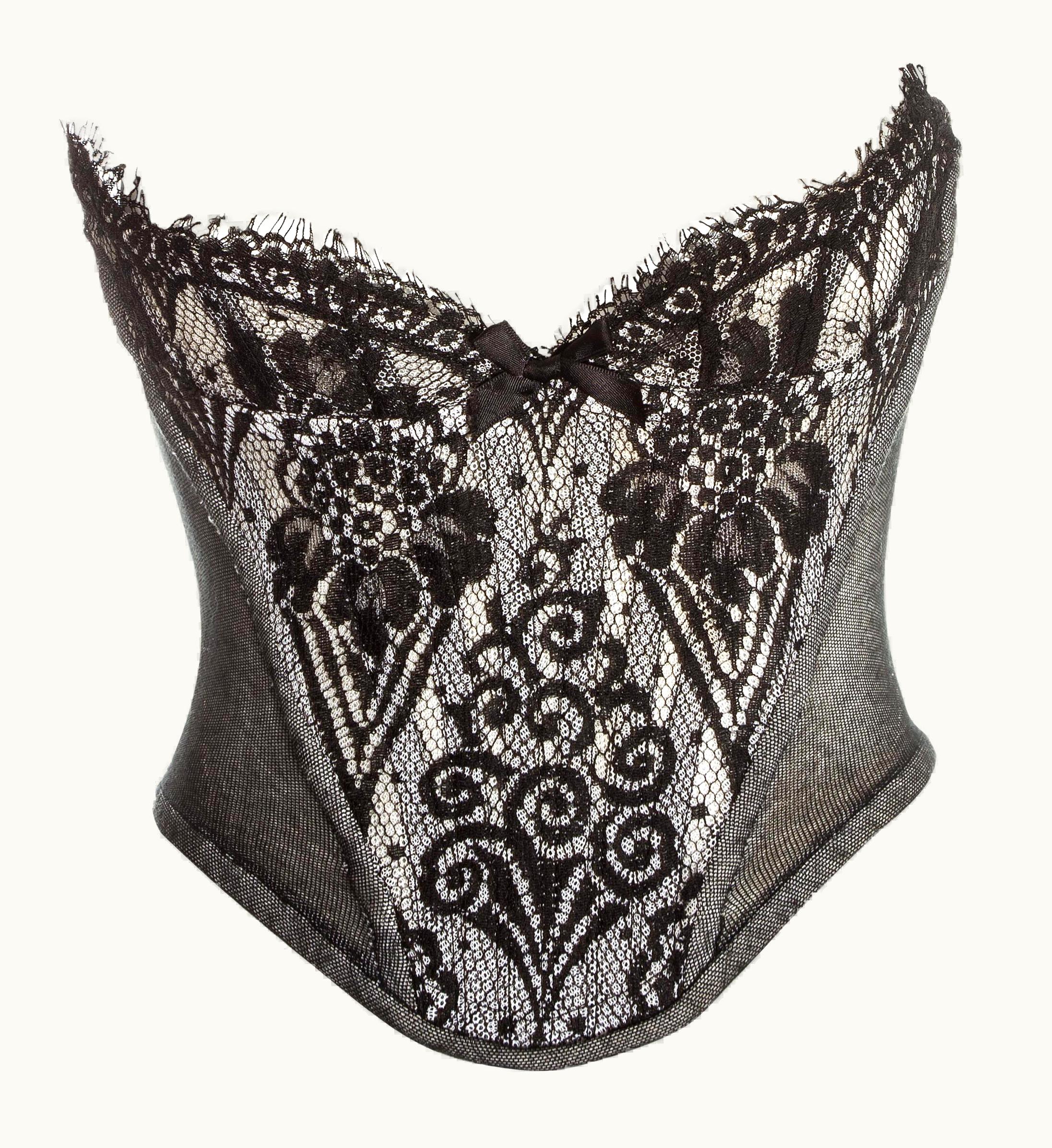 Vivienne Westwood Vivienne Westwood Black Lace Bustier Corset, AW 1994