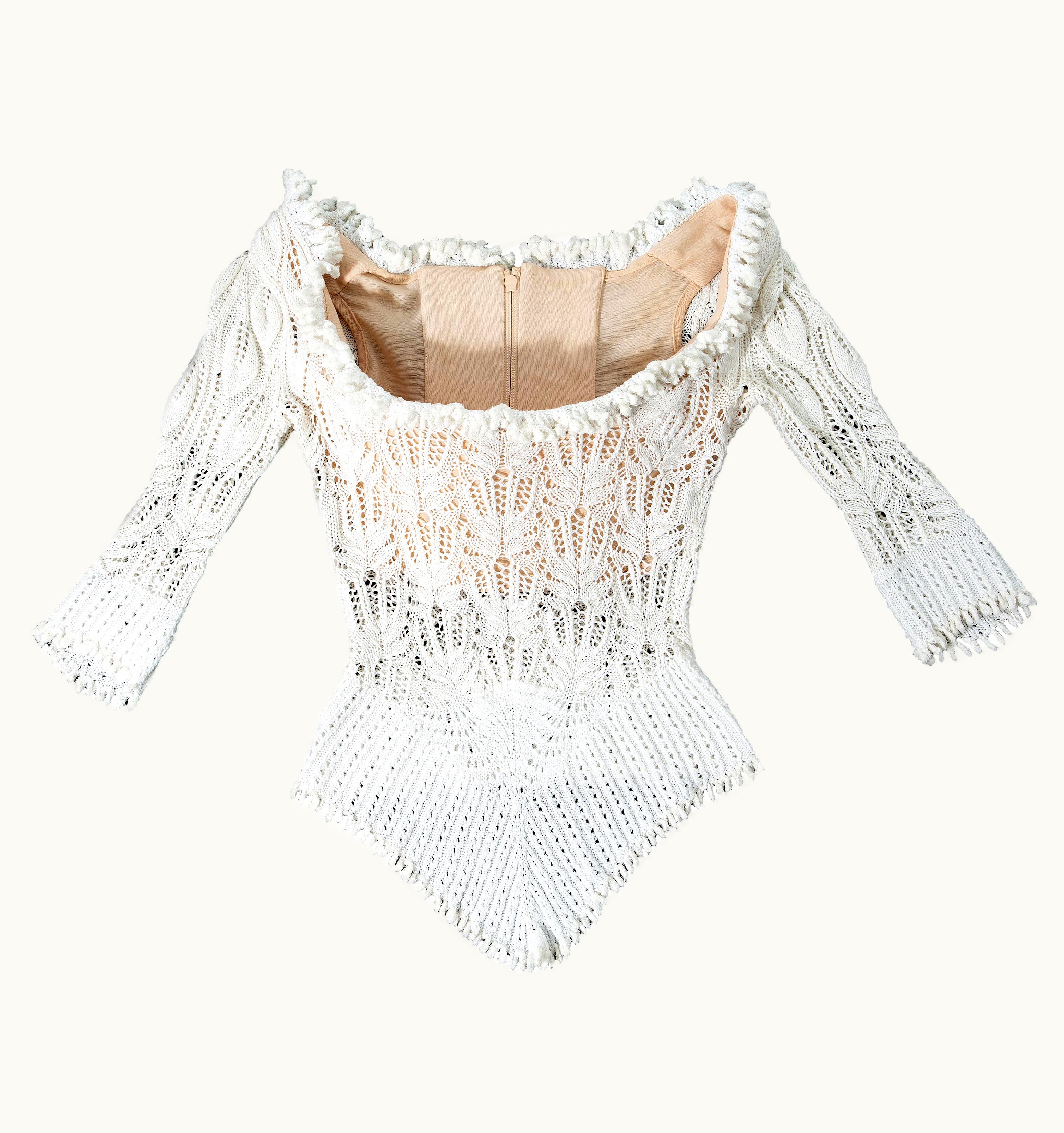 Vivienne Westwood Vivienne Westwood White Lace Knit Corset, S/S 1994