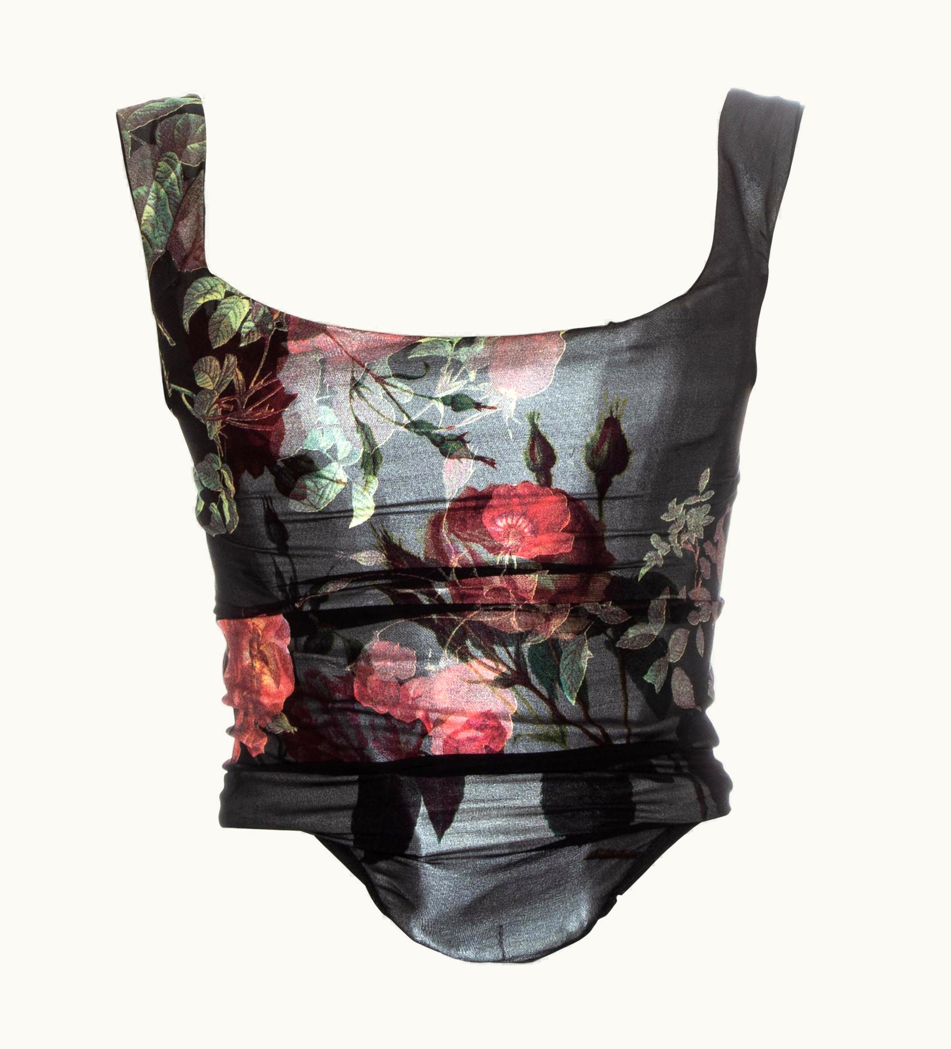 Vivienne Westwood Vivienne Westwood Floral Printed Silk Chiffon Corset, S/S 1994