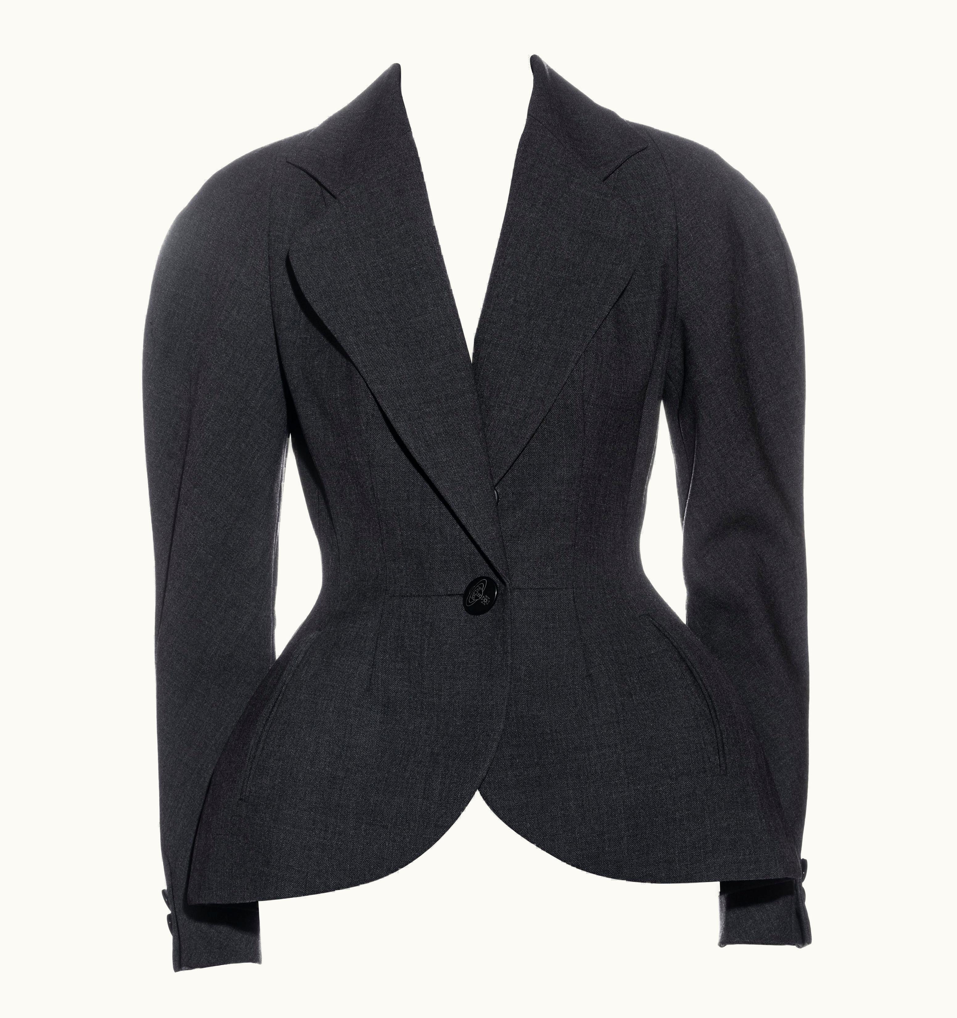 Vivienne Westwood Vivienne Westwood Grey Wool Hourglass Jacket, AW 1995