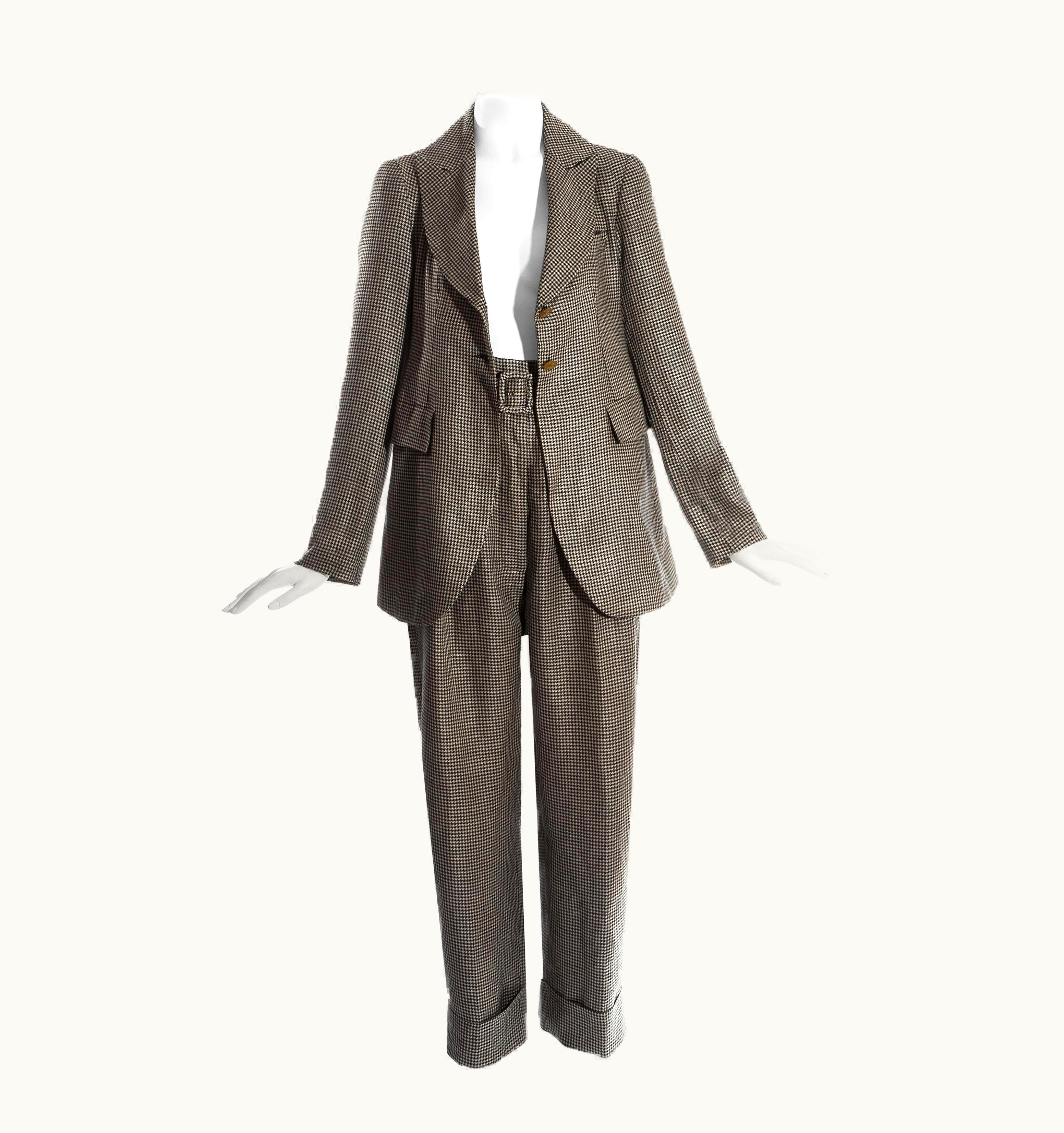 Vivienne Westwood Vivienne Westwood 'VIve La Cocotte' Houndstooth Wool Pant Suit, AW 1995