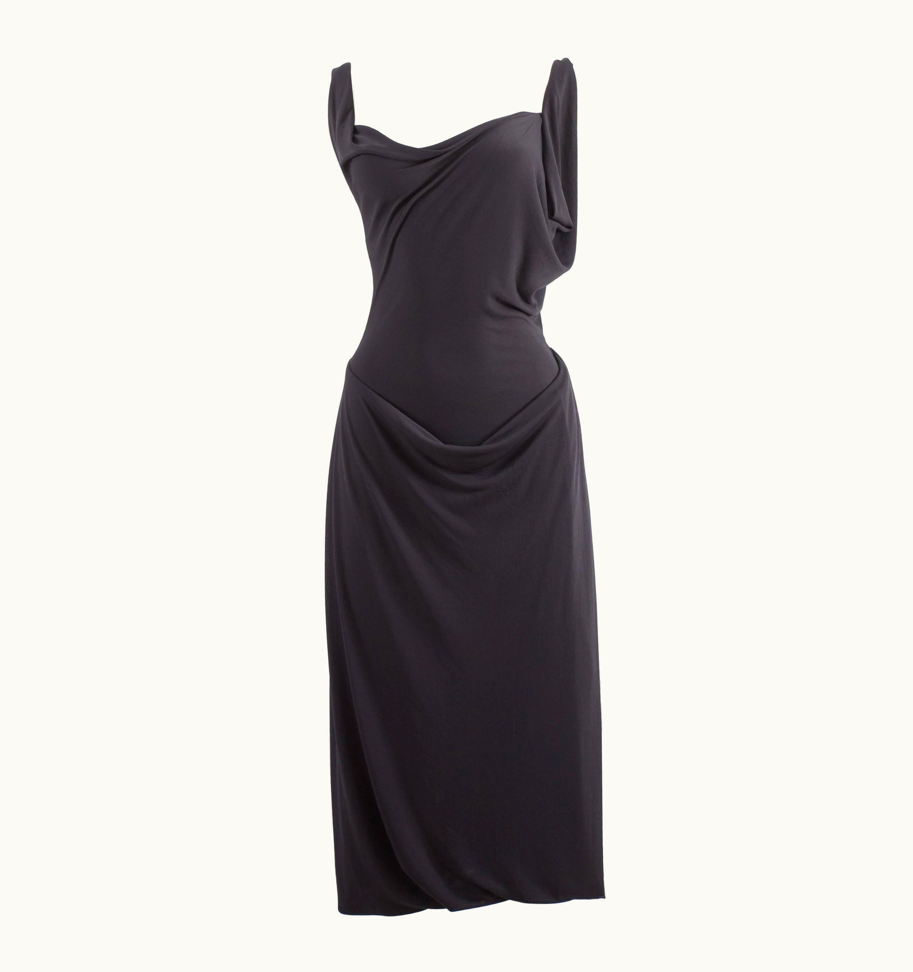Vivienne Westwood Spring-Summer 1997 Mid Length Draped Evening Dress