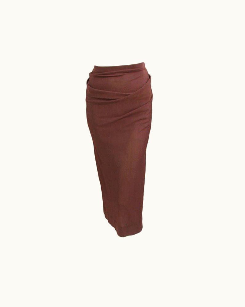 Vivienne Westwood Vivienne Westwood Purple Knit Skirt With Drape, Circa 2000