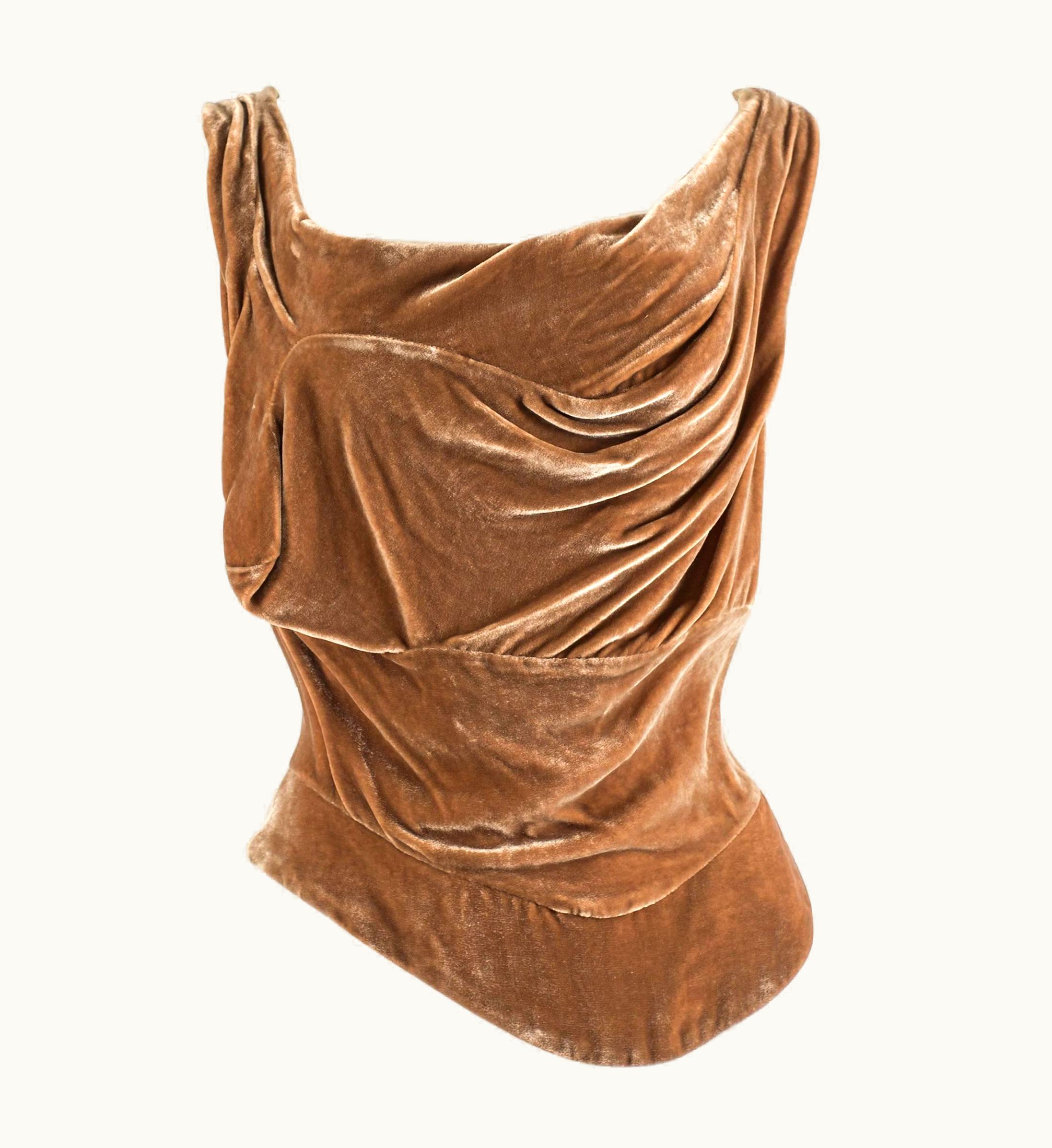Vivienne Westwood Vivienne Westwood Autumn-Winter 2001 Drape Velvet Evening Corset
