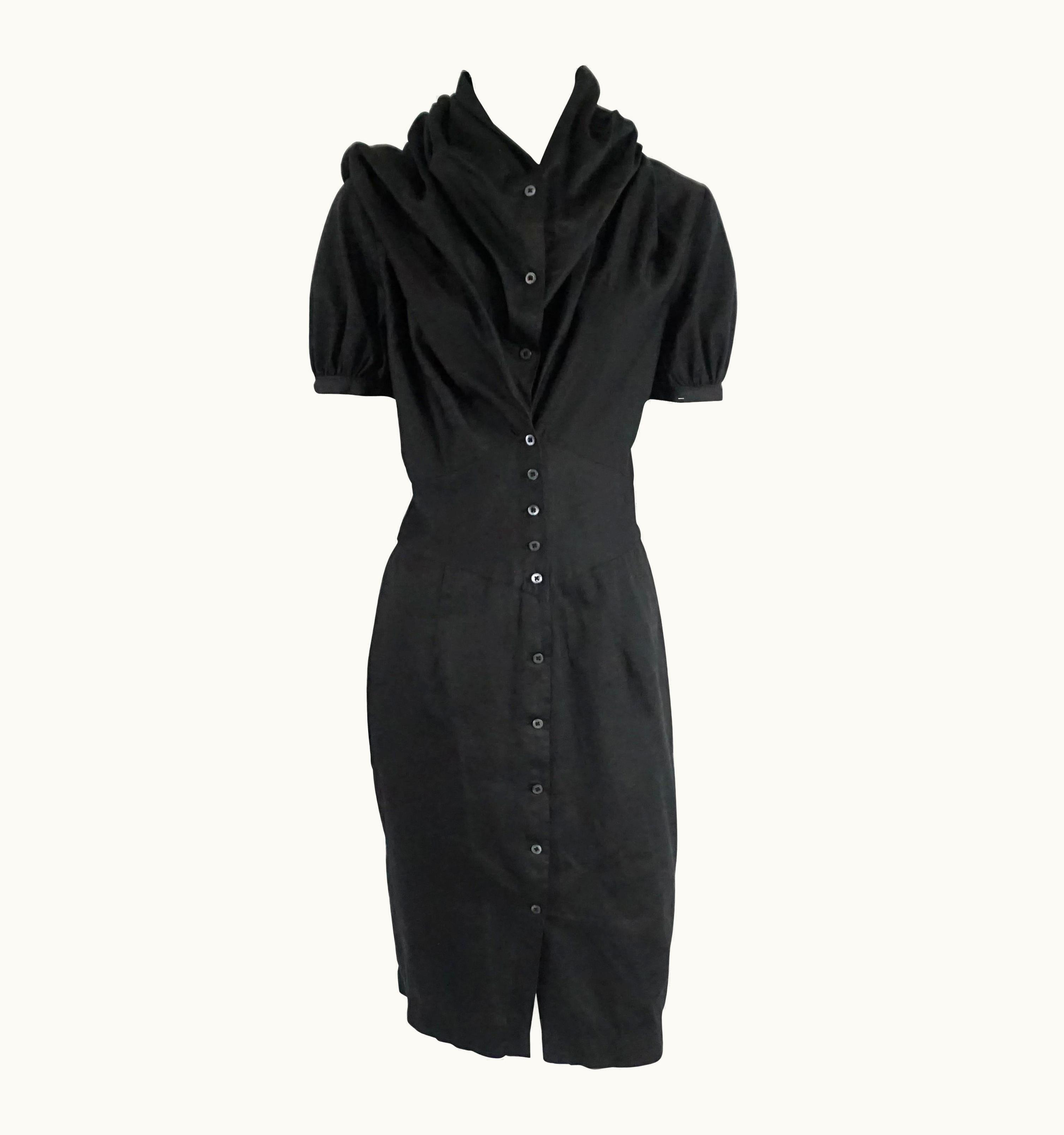 Vivienne Westwood Vivienne Westwood Black Button Down Cotton Dress