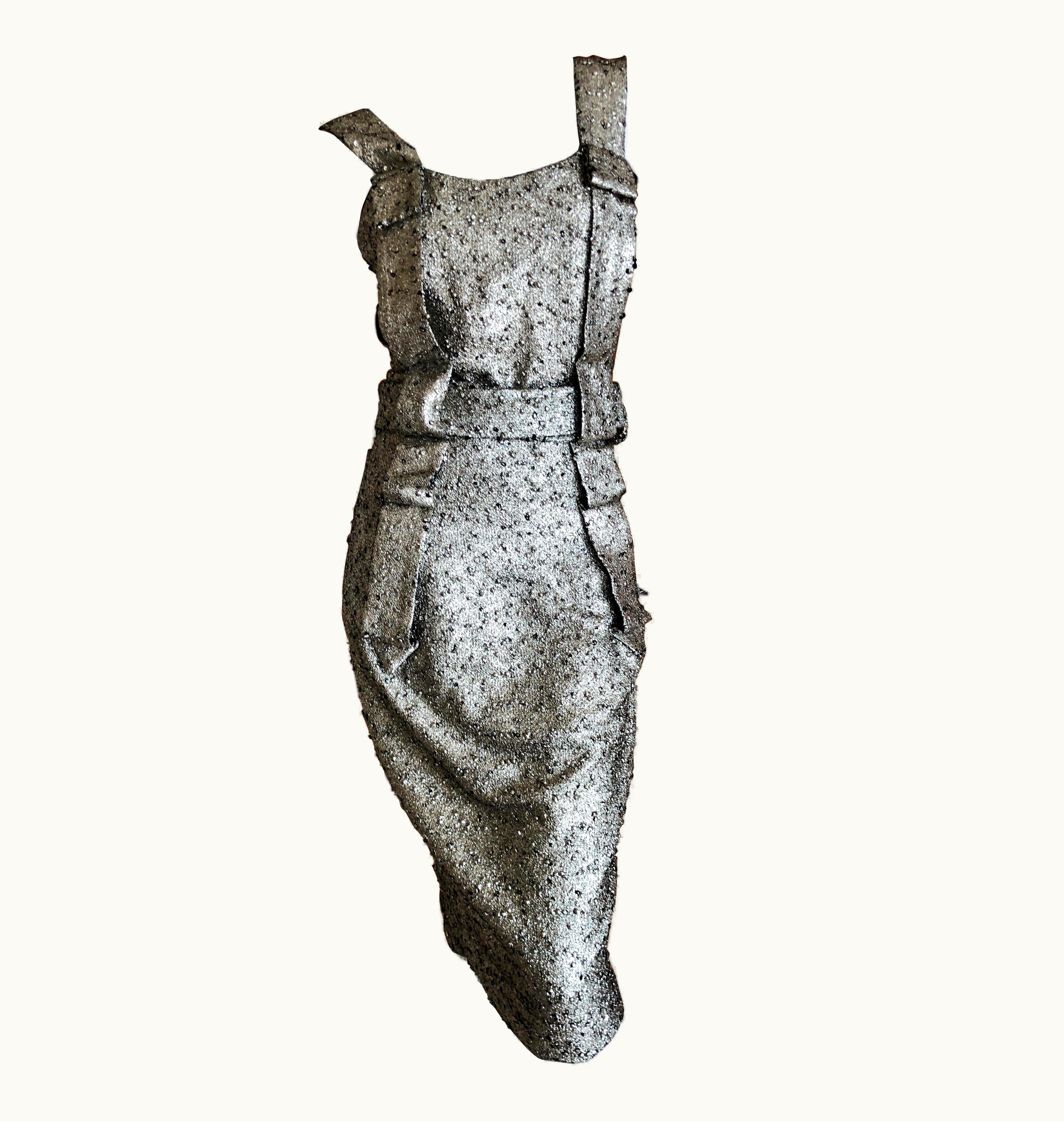 Vivienne Westwood Anglomania 2011 Glittery Silver Cocktail Dress UZ0605054