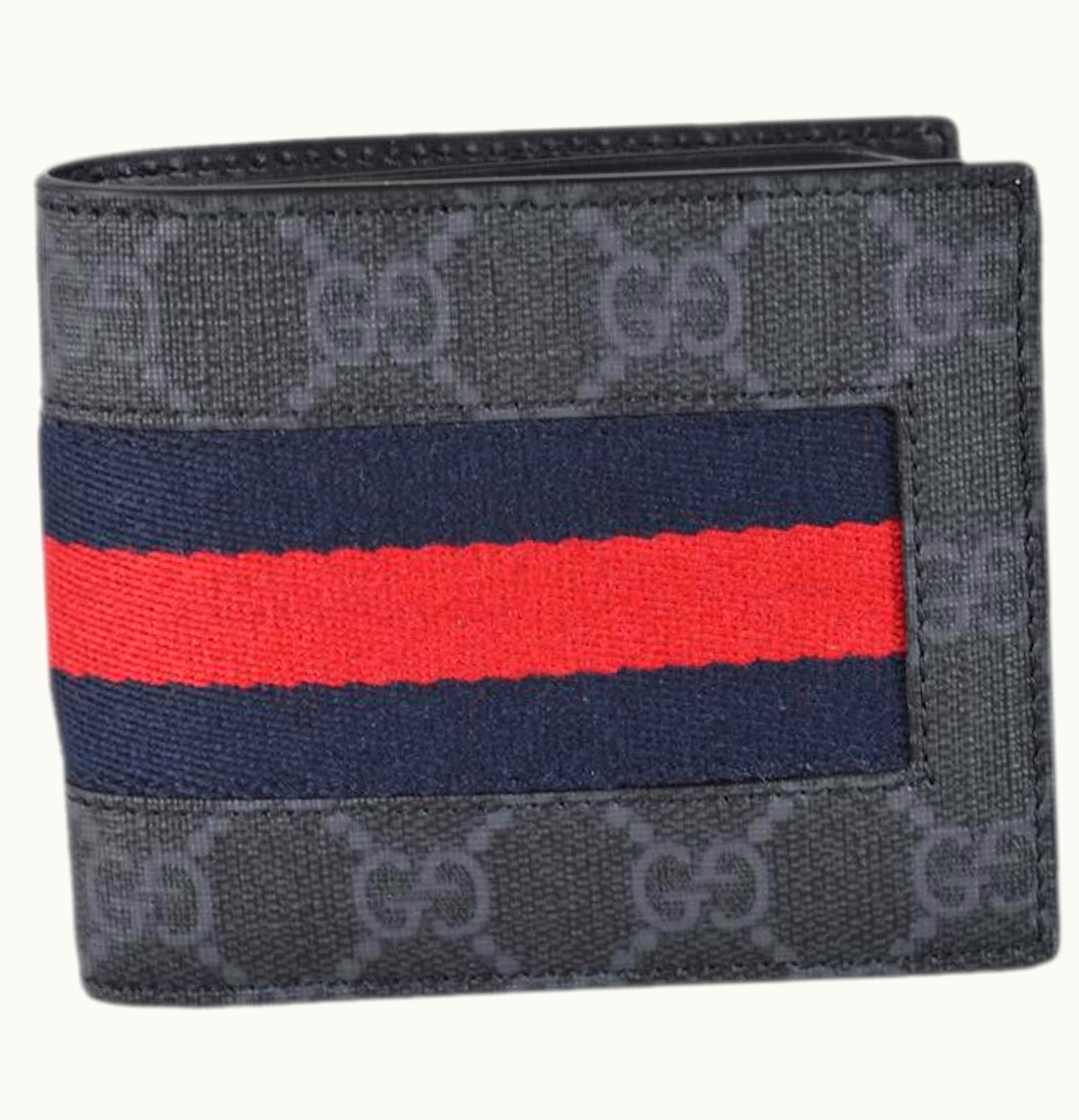 Gucci Gucci Bifold Wallet GG Supreme Web Black
