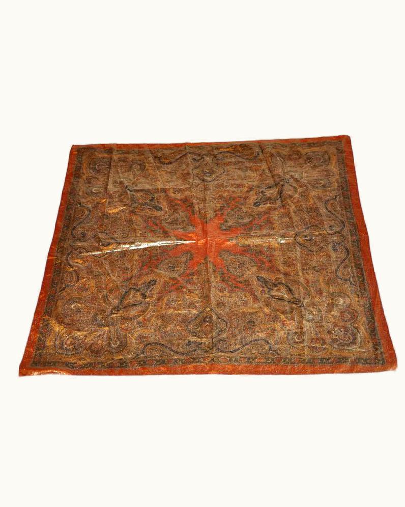 Oscar De La Renta Oscar De La Renta Multi-Color Palsey Metallic Lame Scarf