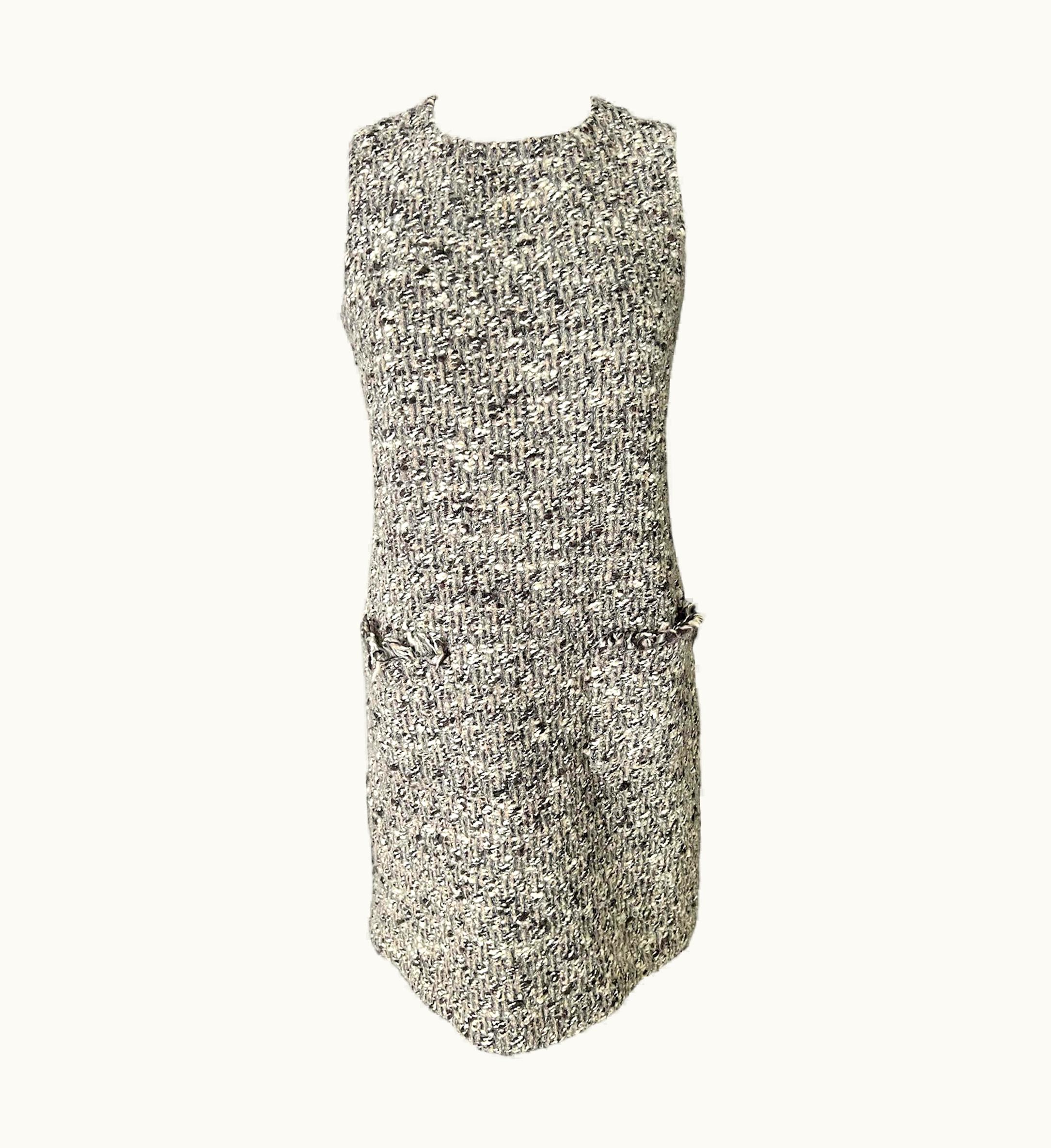 Oscar De La Renta Oscar De La Renta Black, White, Brown Mini Dress