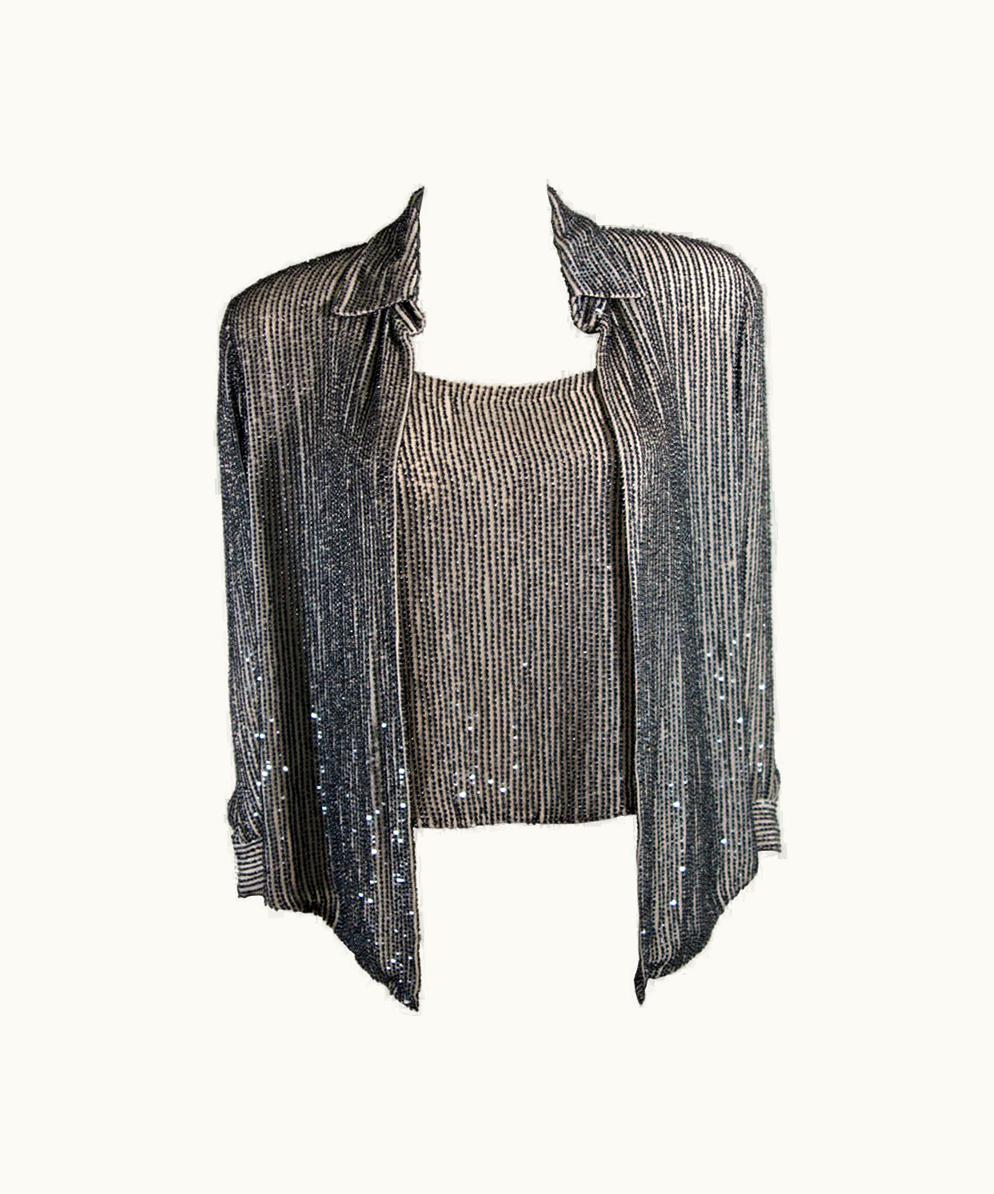 Oscar De La Renta Oscar De La Renta Evening Blouse And Camisole