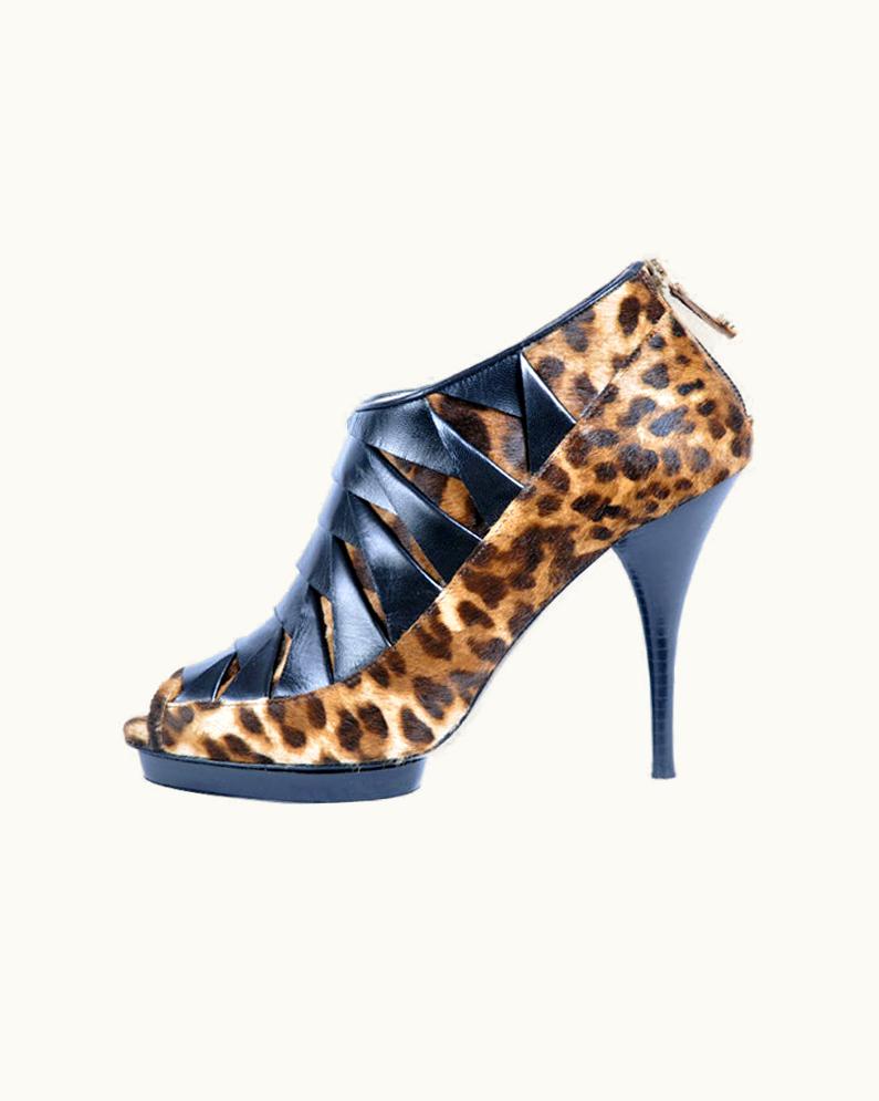 Oscar De La Renta Oscar De La Renta Ponyskin Ankle Boots