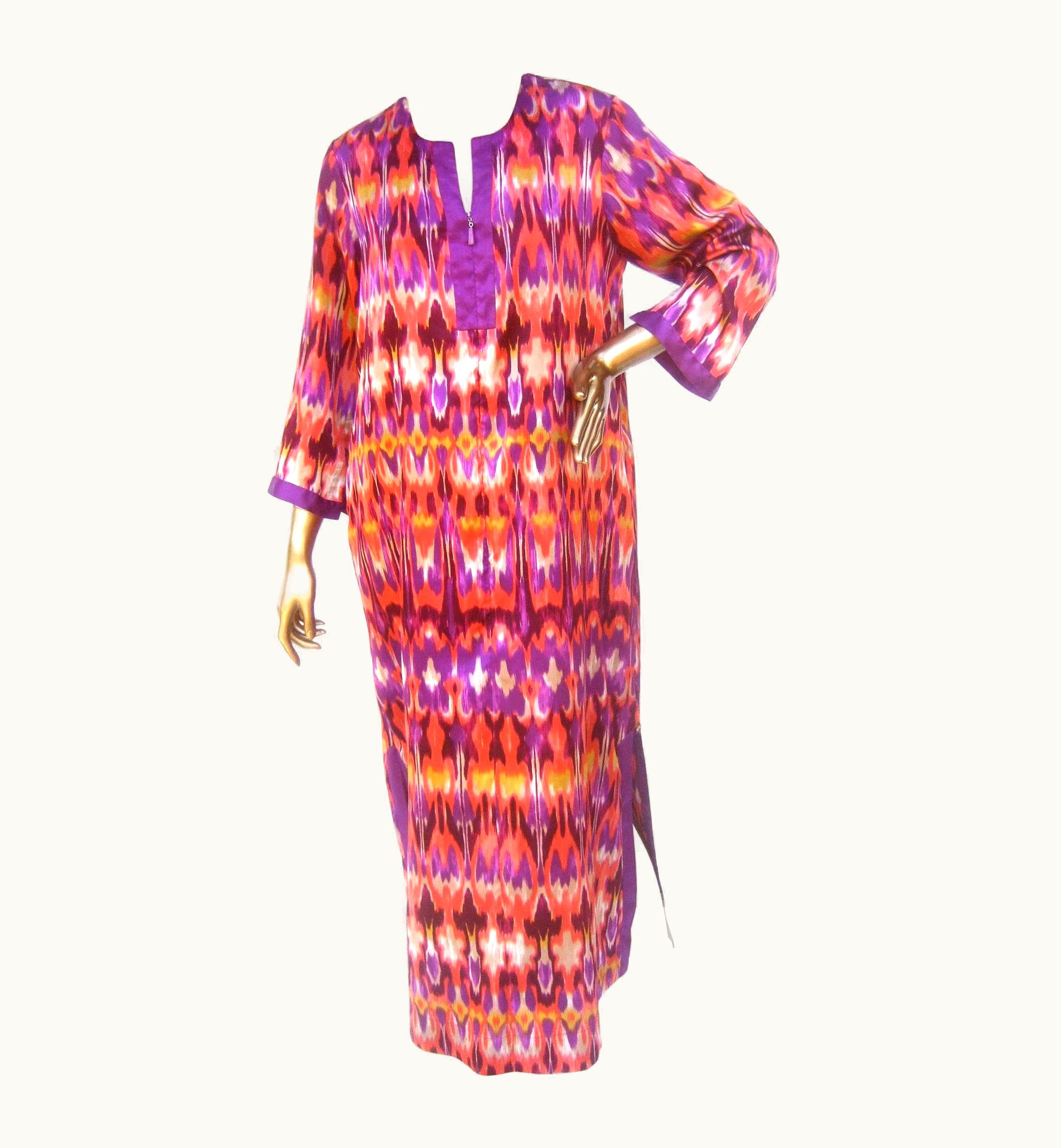 Oscar De La Renta Oscar De La Renta Pastel Print Longe Gown For Neiman Marcus Circa 1990s