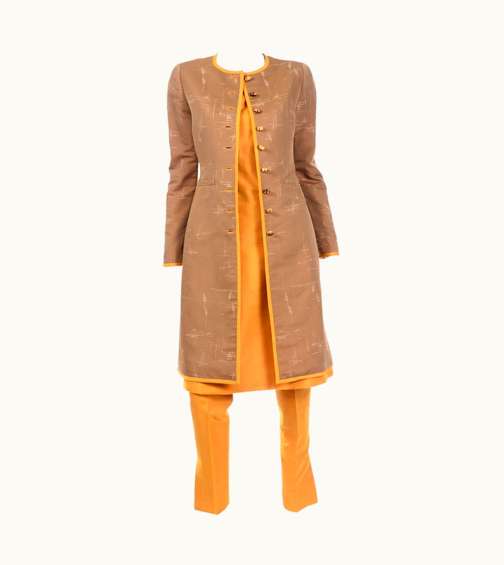 Oscar De La Renta Oscar De La Renta 1990s Vintage 1960s Inspired Coat Pants And Dress Outfit