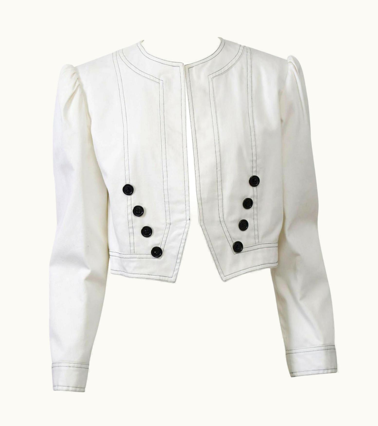 Oscar De La Renta Oscar De La Renta Cropped Jacket