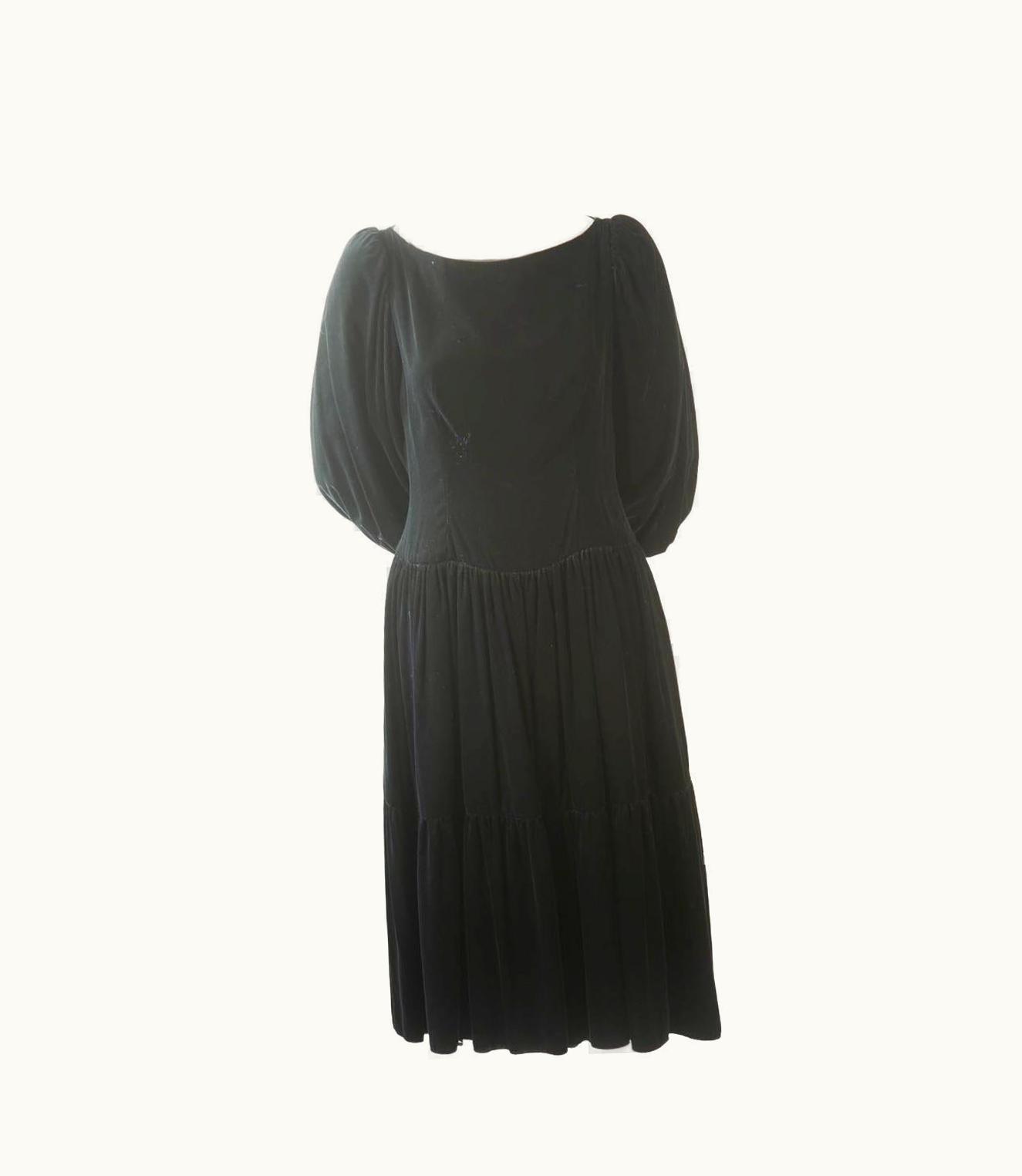 Oscar De La Renta Oscar De La Renta Black Long Sleeve Dress