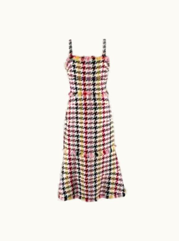 Oscar De La Renta Oscar De La Renta Multicoloured Tweed Sleeveless Dress