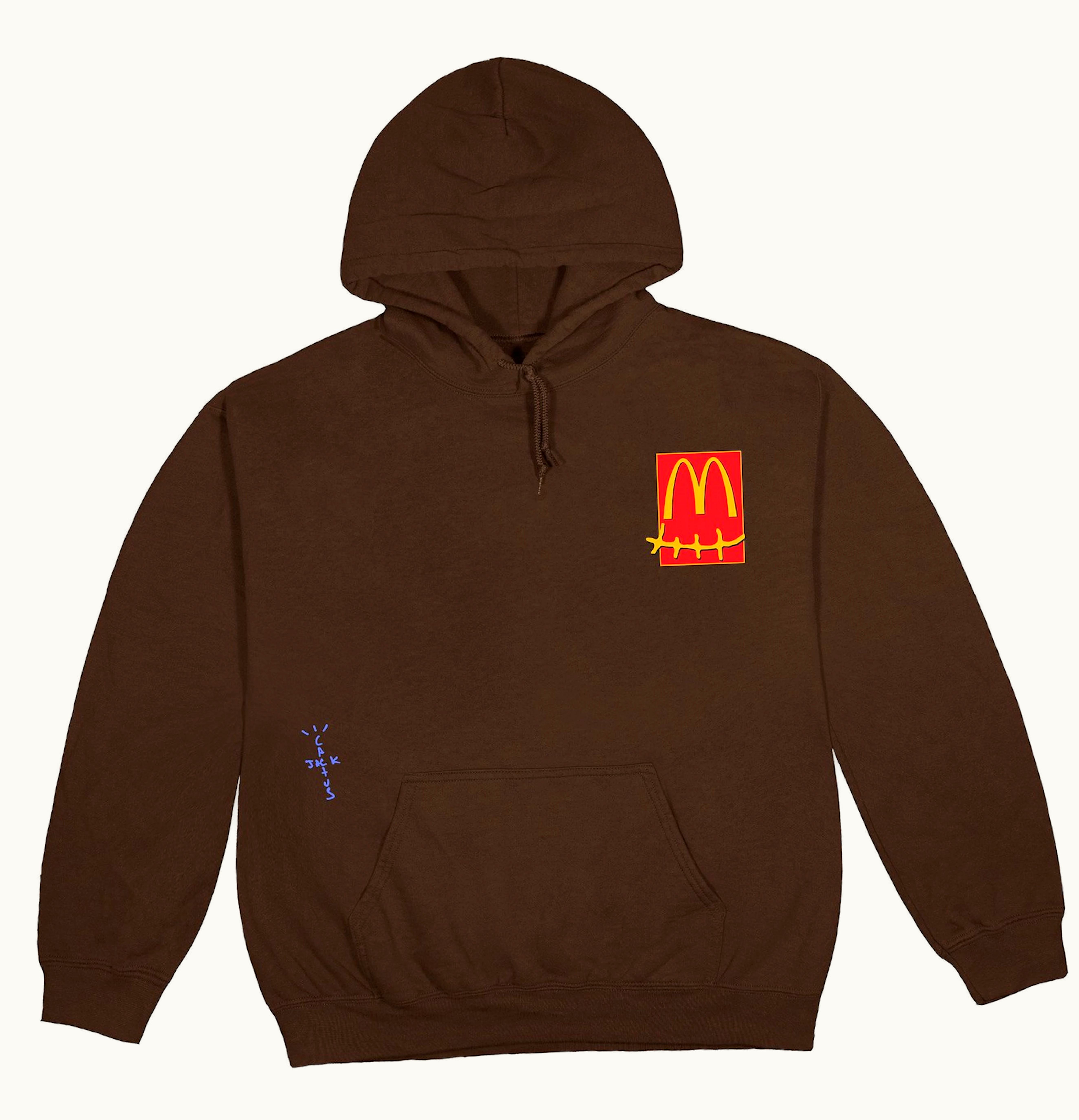 Travis Scott Travis Scott x McDonalds Cactus Pack Sticker Hoodie Brown